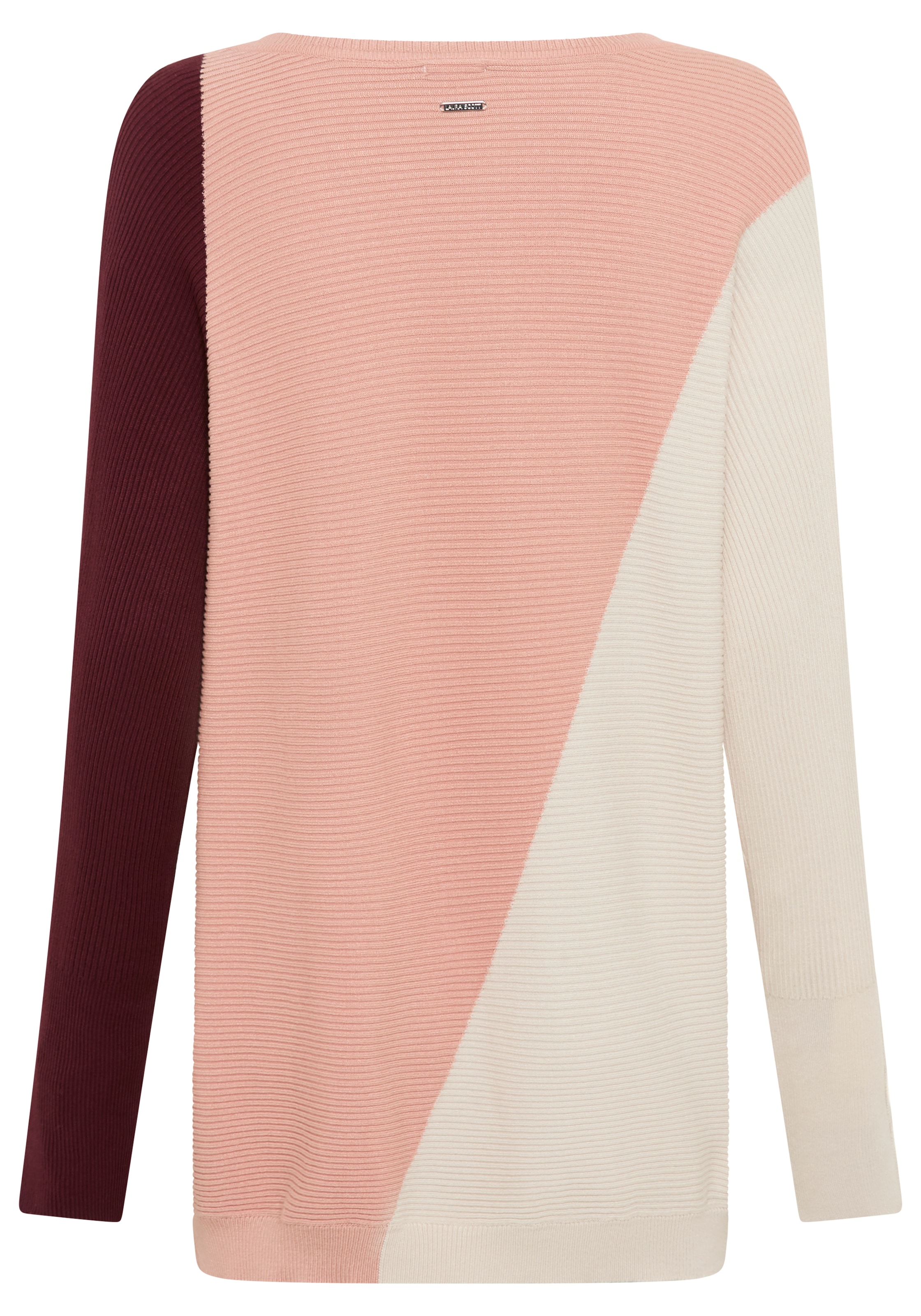 Laura Scott Fledermauspullover, mit breiten Streifen und Knopfdetails - NEUE KOLLEKTION