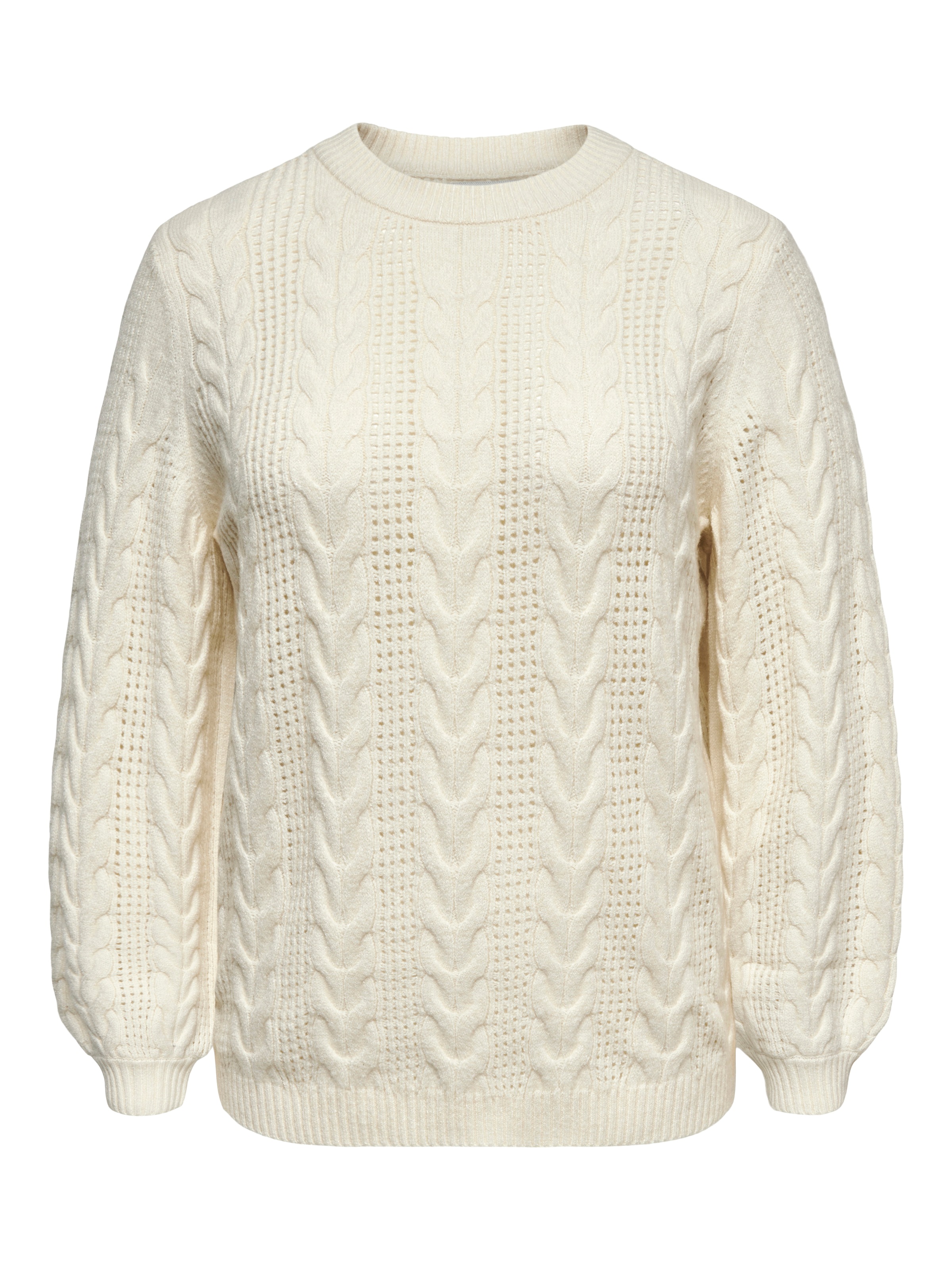 ONLY CARMAKOMA Strickpullover »CARRUBINA LS CABLE O-NECK KNT NOOS«
