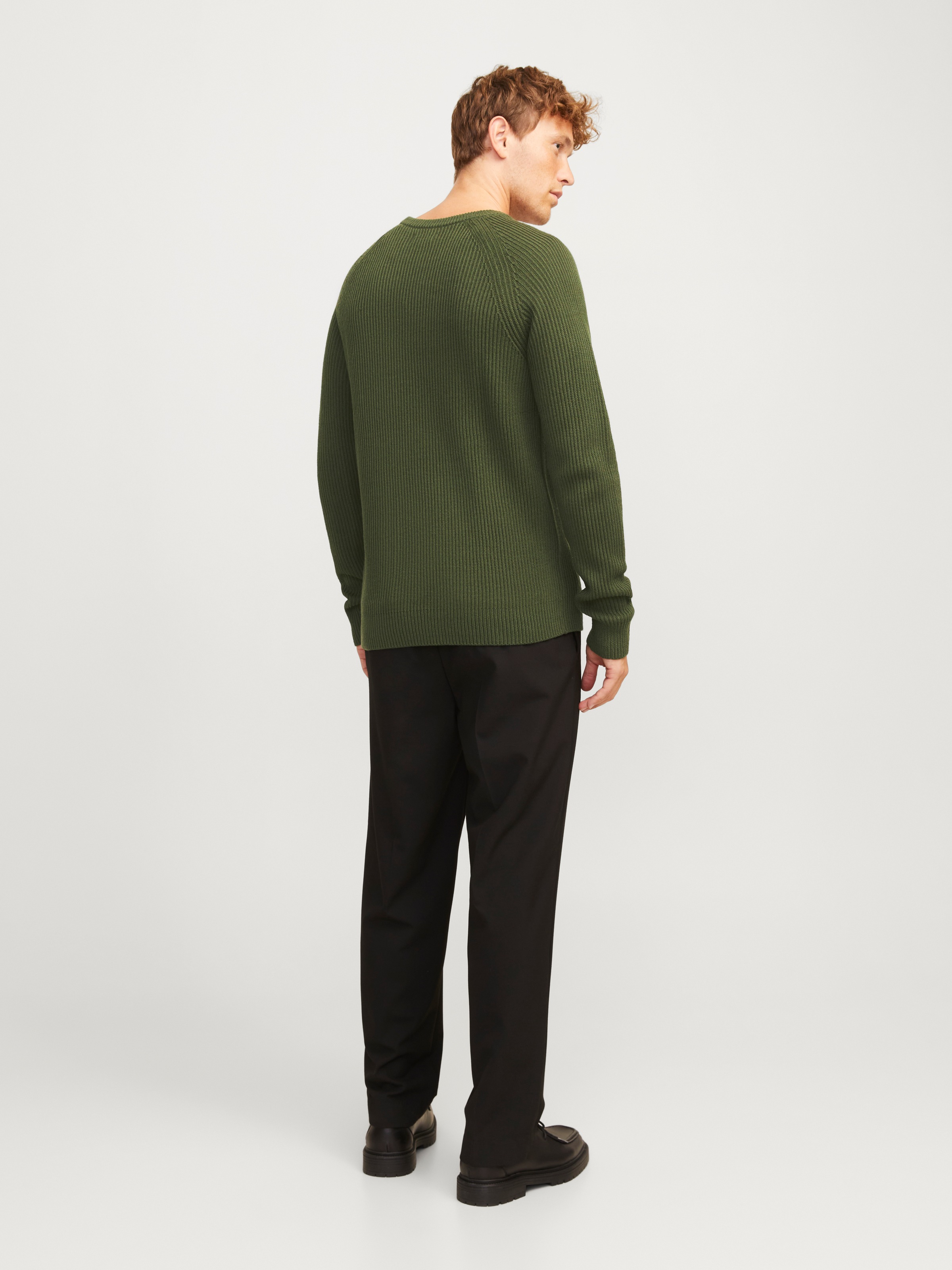 Jack & Jones Rundhalspullover »JJPANNEL KNIT CREW NECK AW24«