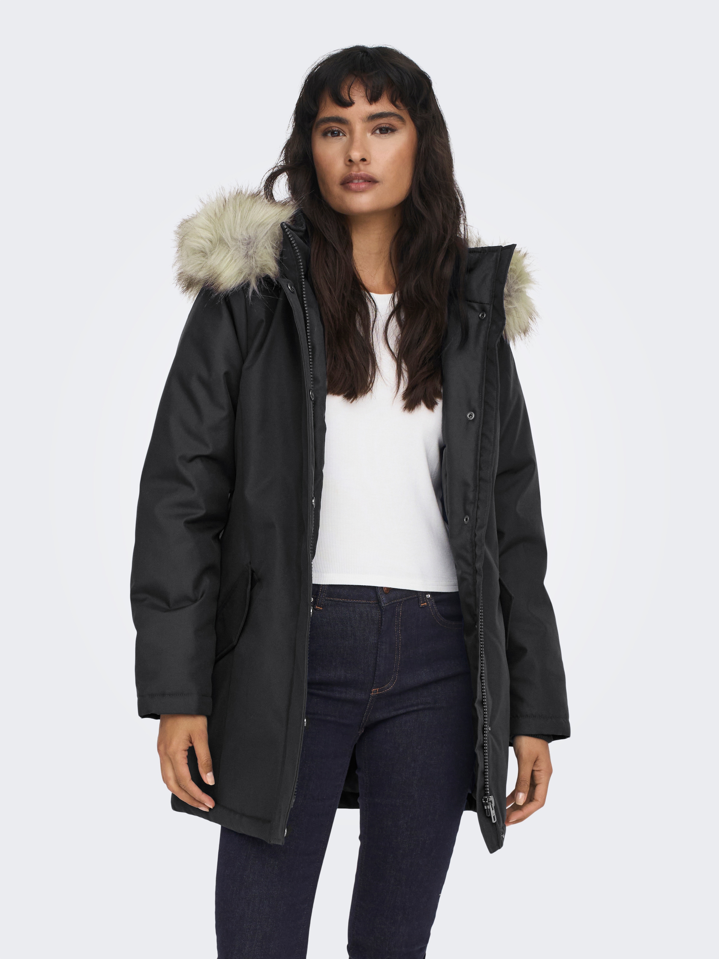 ONLY Parka »ONLNEWKATY PARKA LIFE OTW CC«, mit Kapuze