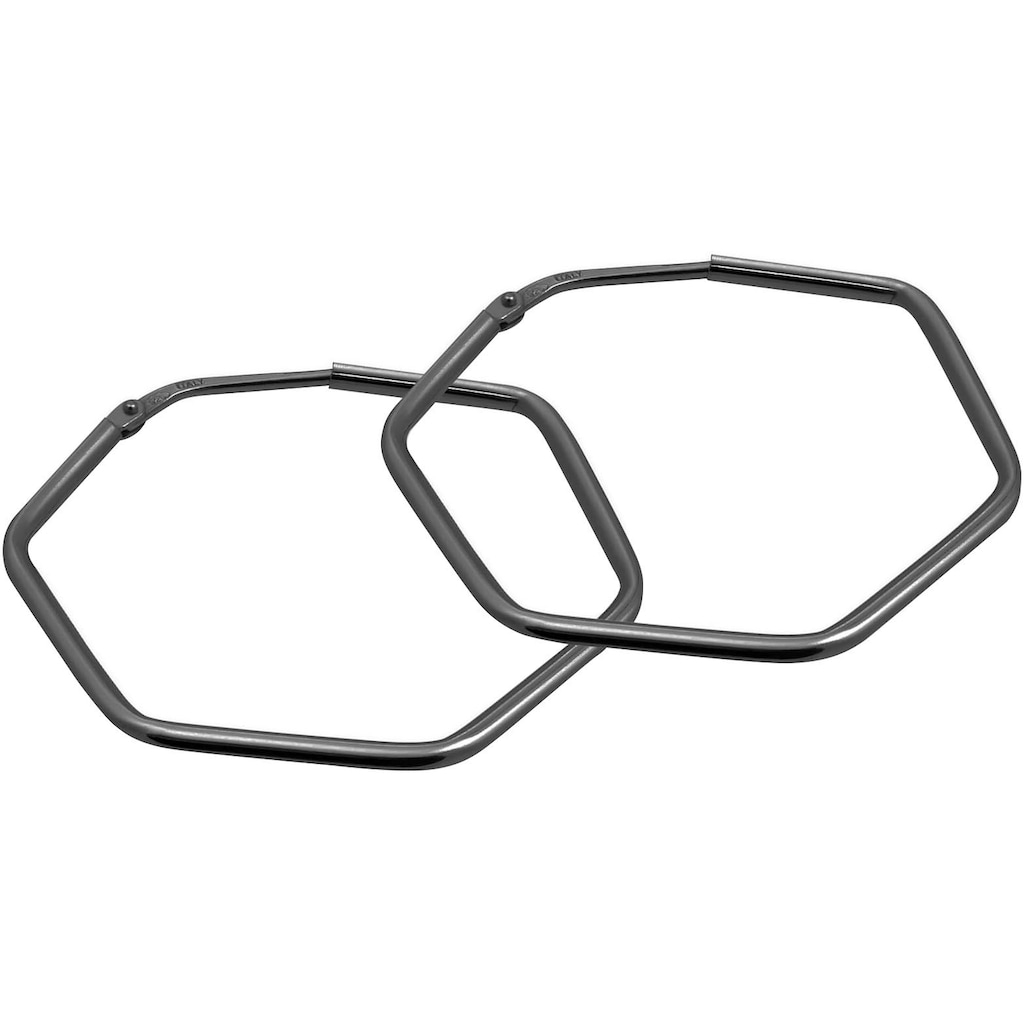 modabilé Paar Creolen »Schmuck Geschenk Silber 925 Ohrringe Hexagon«, (inkl. Putztuch)