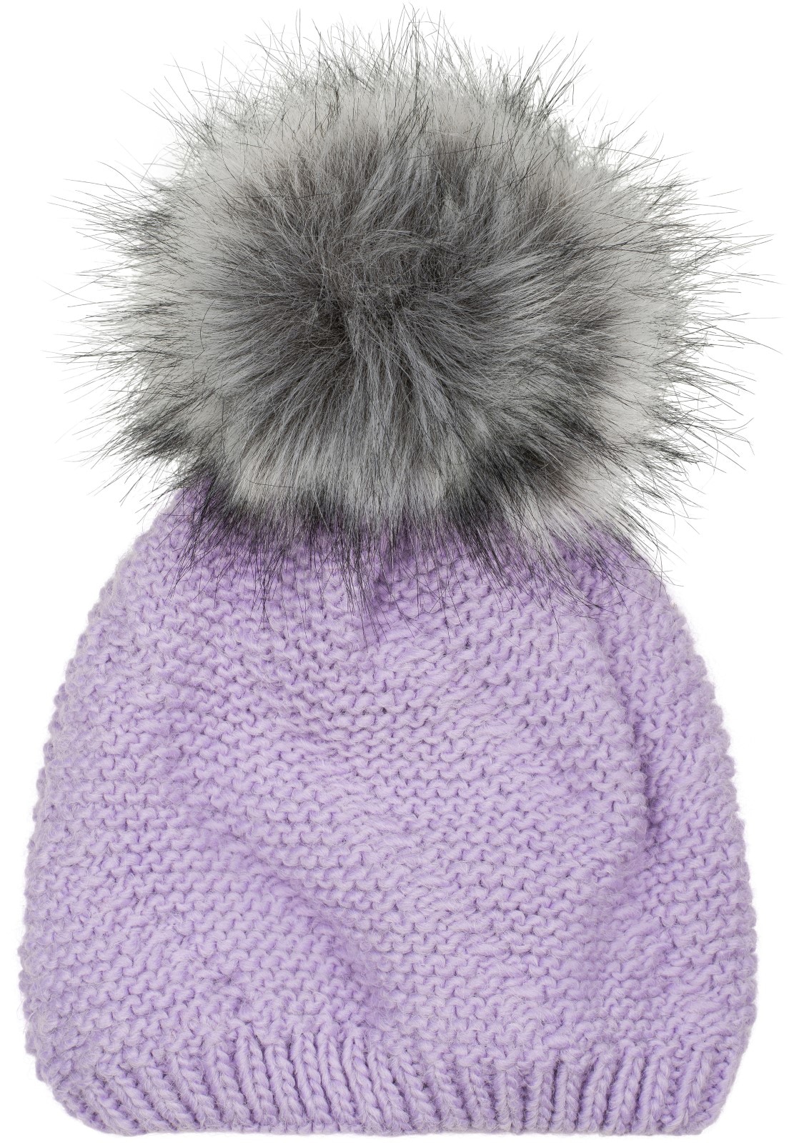 styleBREAKER Bommelmütze »Einfarbige Strick Bommelmütze mit Thermo-Fleece« 1 Stk.