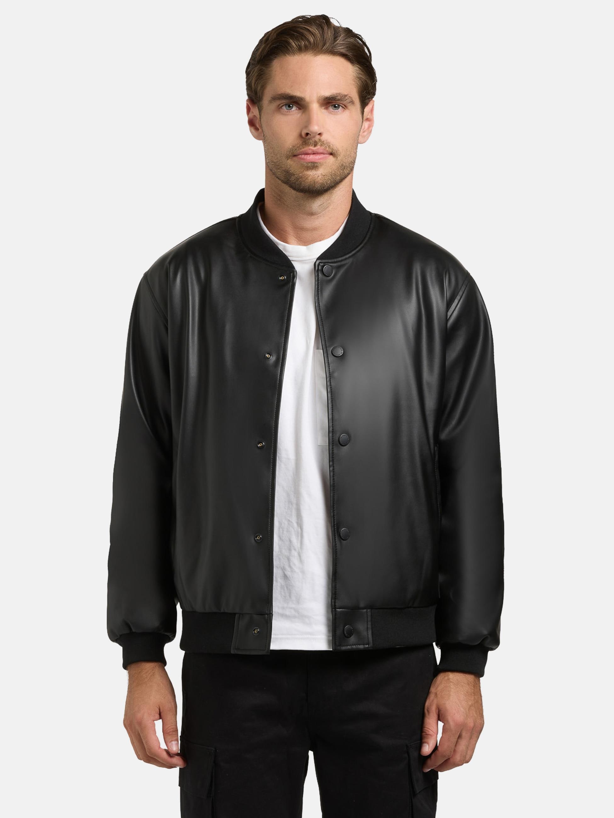 khujo Bomberjacke »Bomberjacke Cale« ohne Kapuze Lässige Herren Kunstlederjacke
