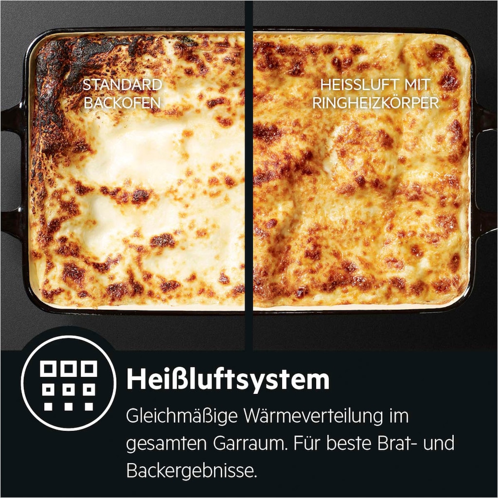 AEG Einbaubackofen »BEB331010M 944 188 242«, BEB331010M, mit Backauszug, Aqua-Reinigungsfunktion