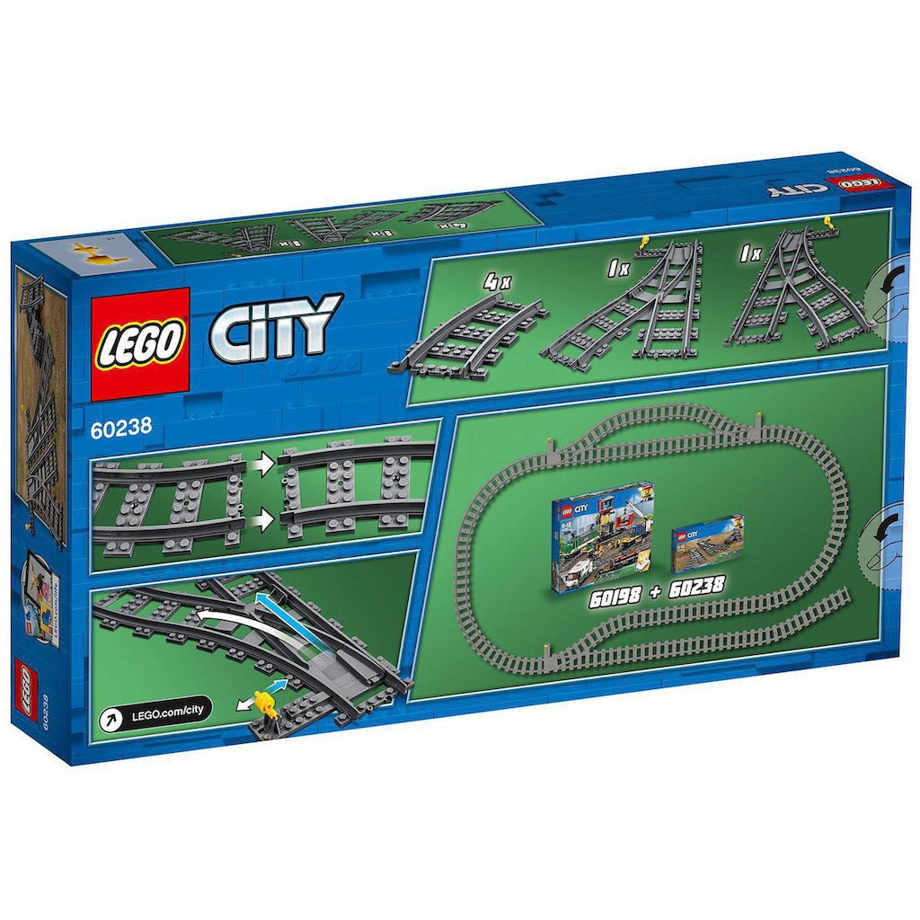 LEGO® Konstruktionsspielsteine »Switch Tracks (60238), LEGO® City«, (6 St.)