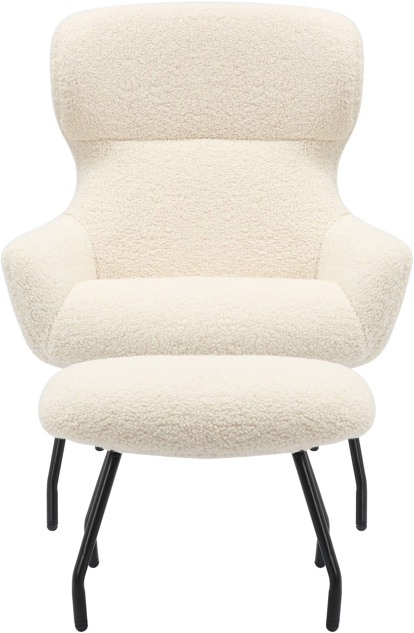 SalesFever Sessel, (Set, 2 St.), mit Bezug in Teddyfelloptik
