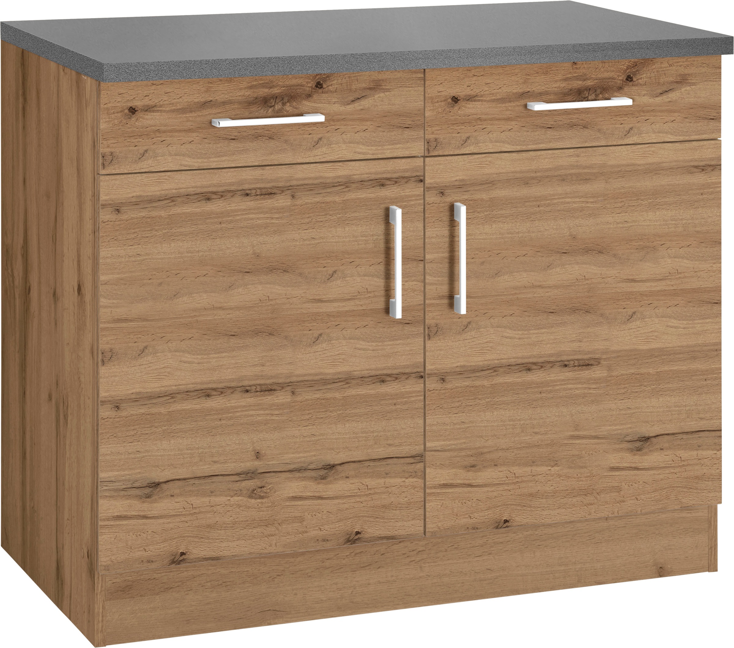KOCHSTATION Unterschrank »KS-Colmar«, 100 cm, mit Metallgriff, für viel Stauraum