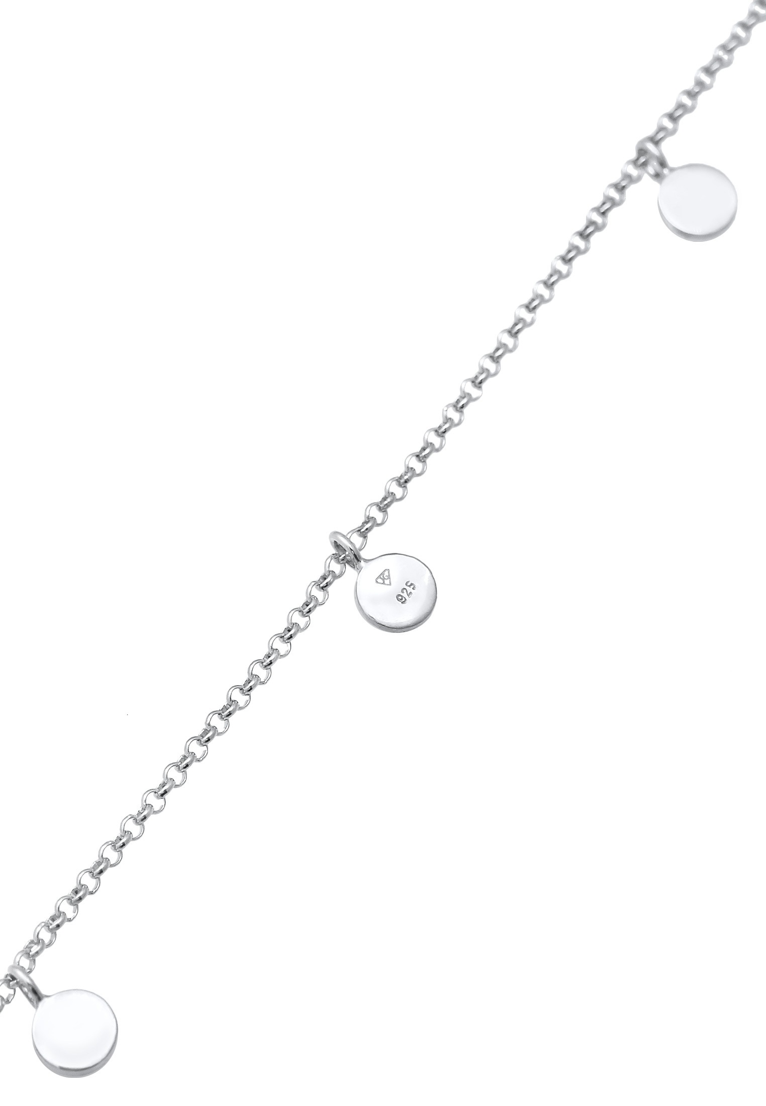 Elli Choker »Halskette Choker Plättchen Coin Poliert 925 Silber«