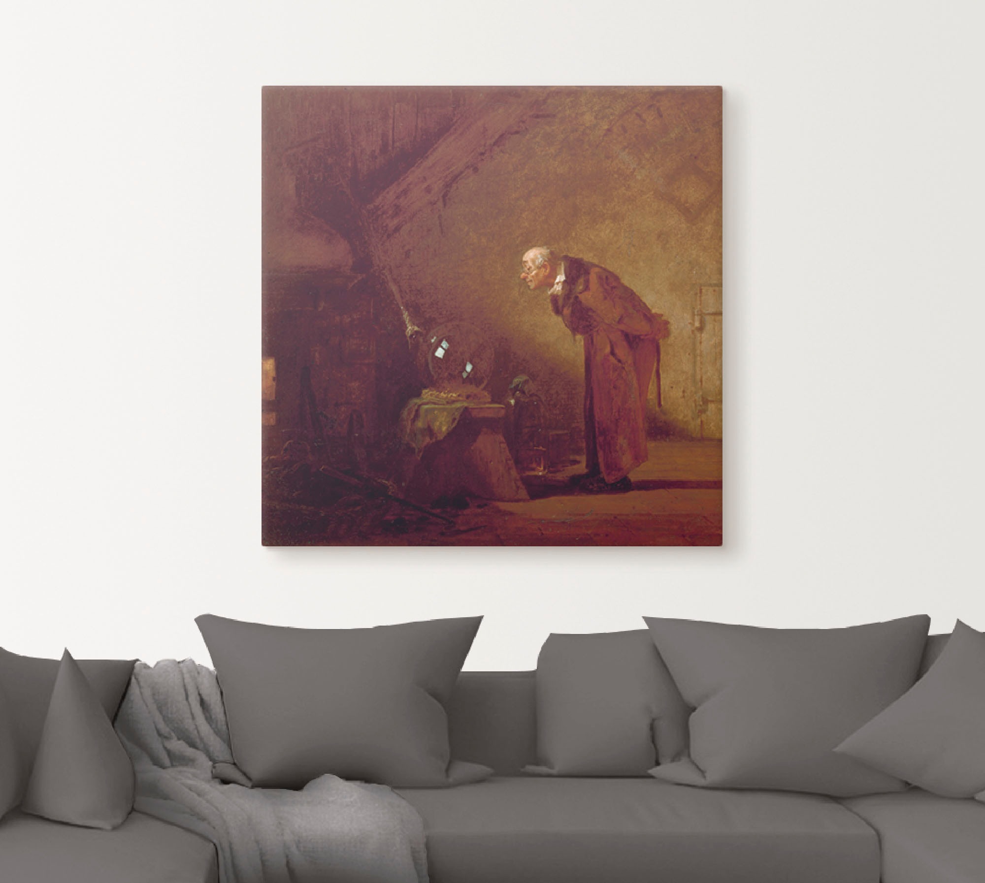 Artland Wandbild »Der Alchimist. Um 1855/60«, Mann, (1 St.), als Leinwandbild, Wandaufkleber oder Poster in versch. Größen