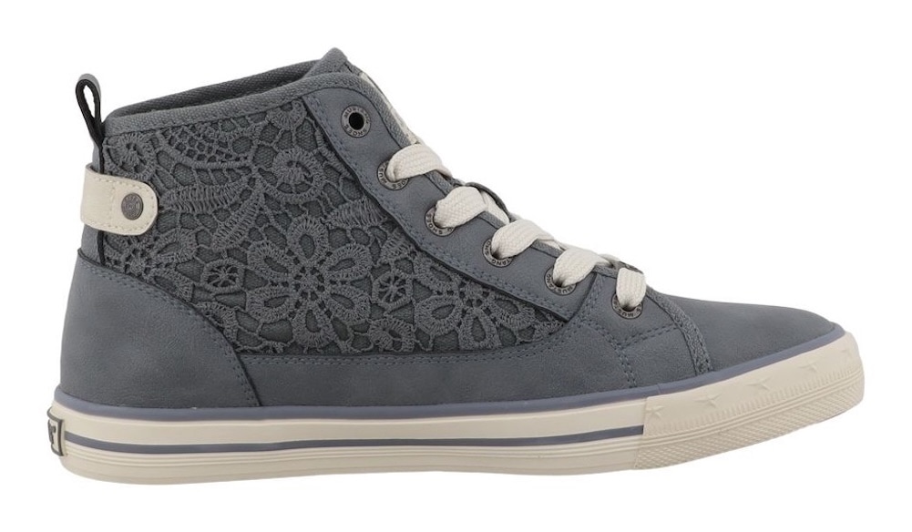 Mustang Shoes Sneaker »Winona«  Schnürboots, High Top-Sneaker mit Blüten-Stickerei