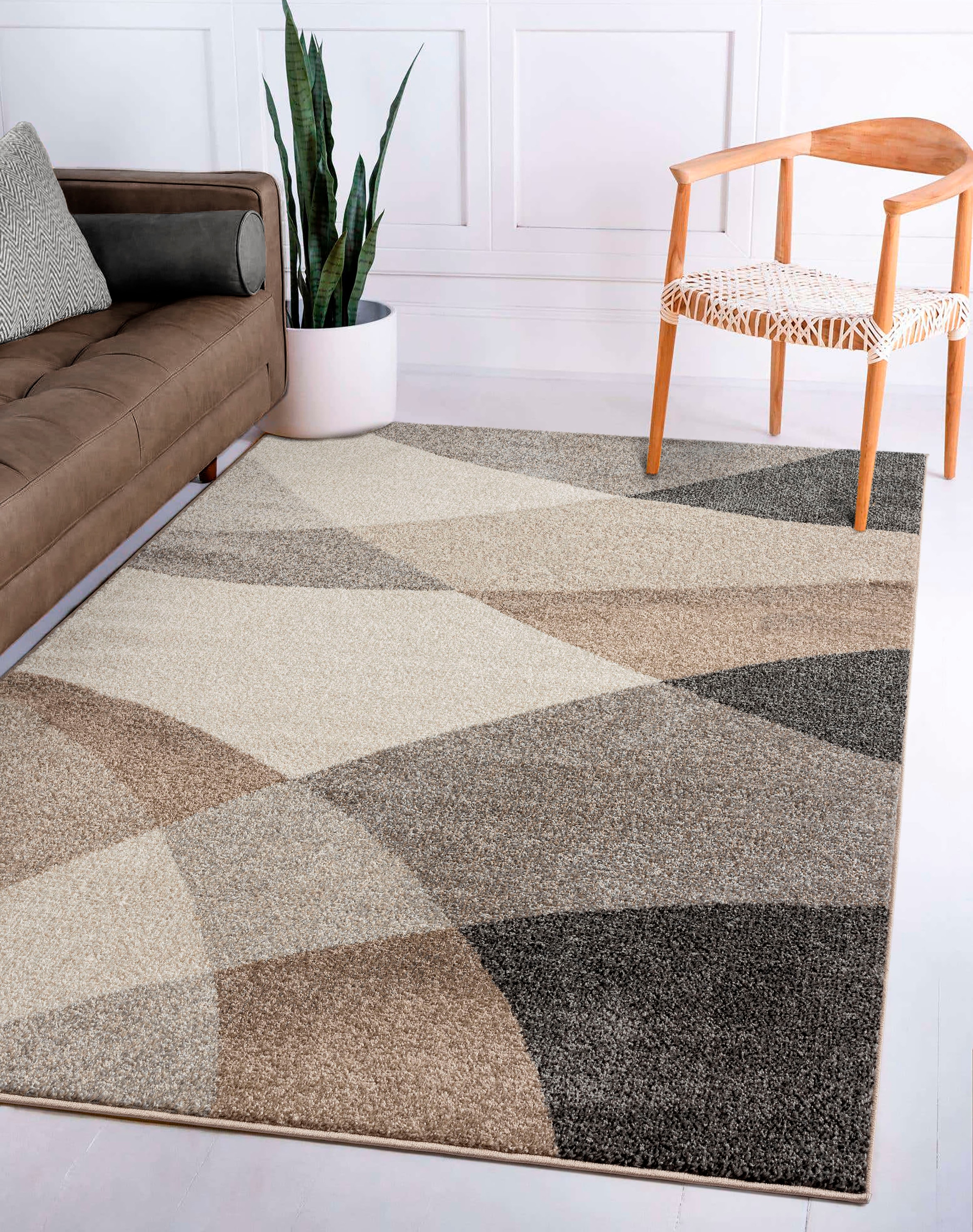 merinos Teppich »Thales 6100« rechteckig 10 mm Höhe Kurzflorteppich mit Konturenschnitt, Wohnzimmer