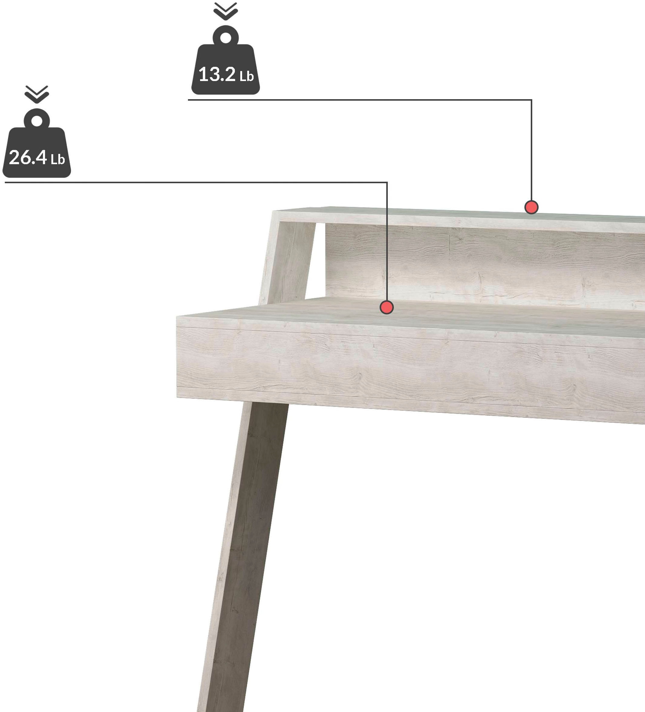 Decortie Schreibtisch »COWORK SCHREIBTISCH« Packung, 1 Stk. tlg. Leichte Montage, Lagerung, Platzsparend