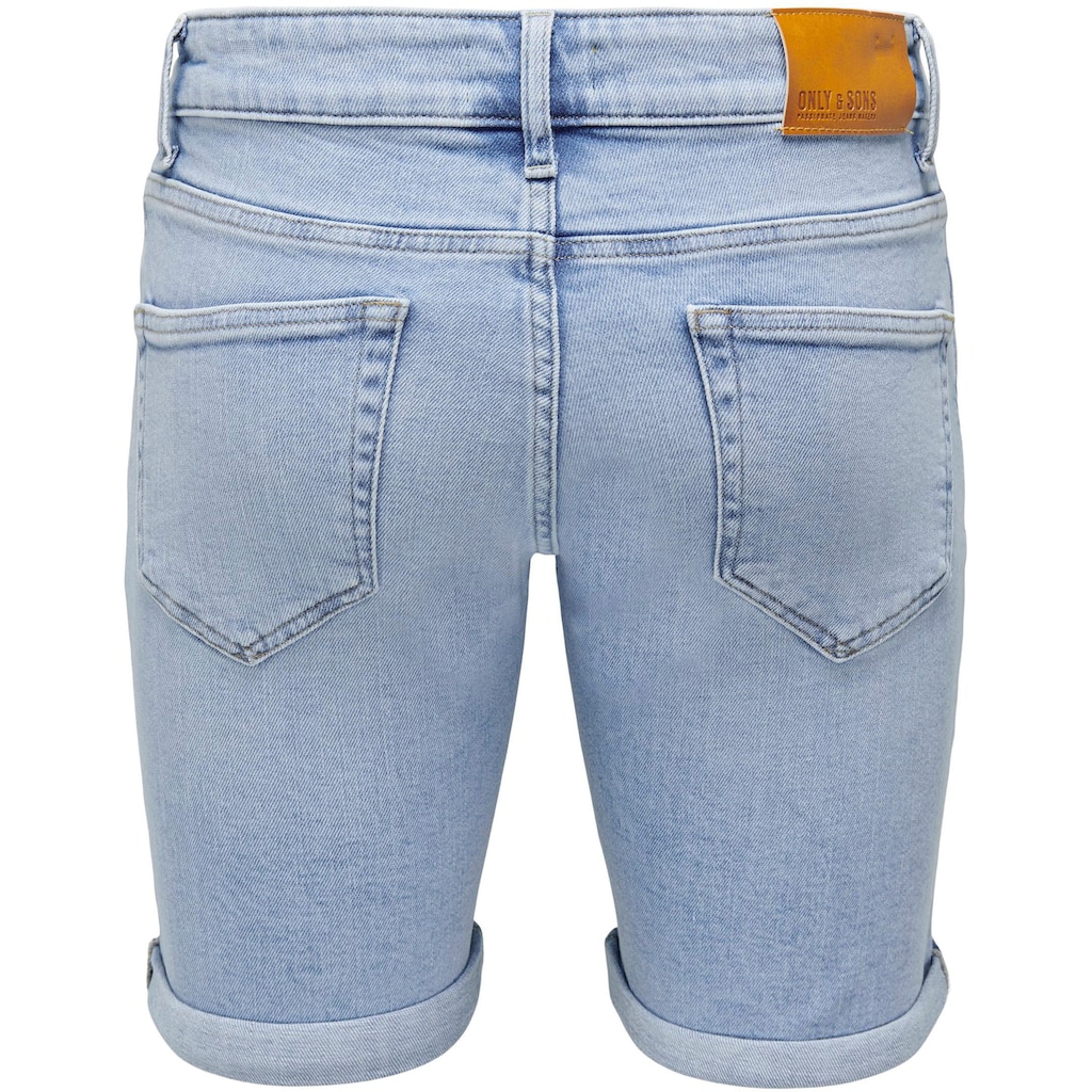 ONLY & SONS Jeansshorts »ONSPLY LIGHT BLUE 5189 SHORTS DNM NOOS«