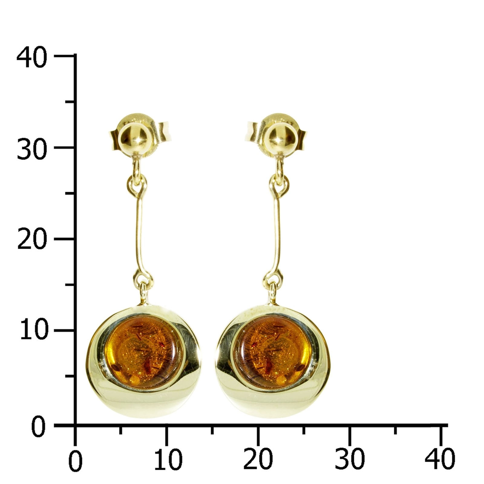 OSTSEE-SCHMUCK Paar Ohrhänger »- Alina - Gold 333/000 - Bernstein«