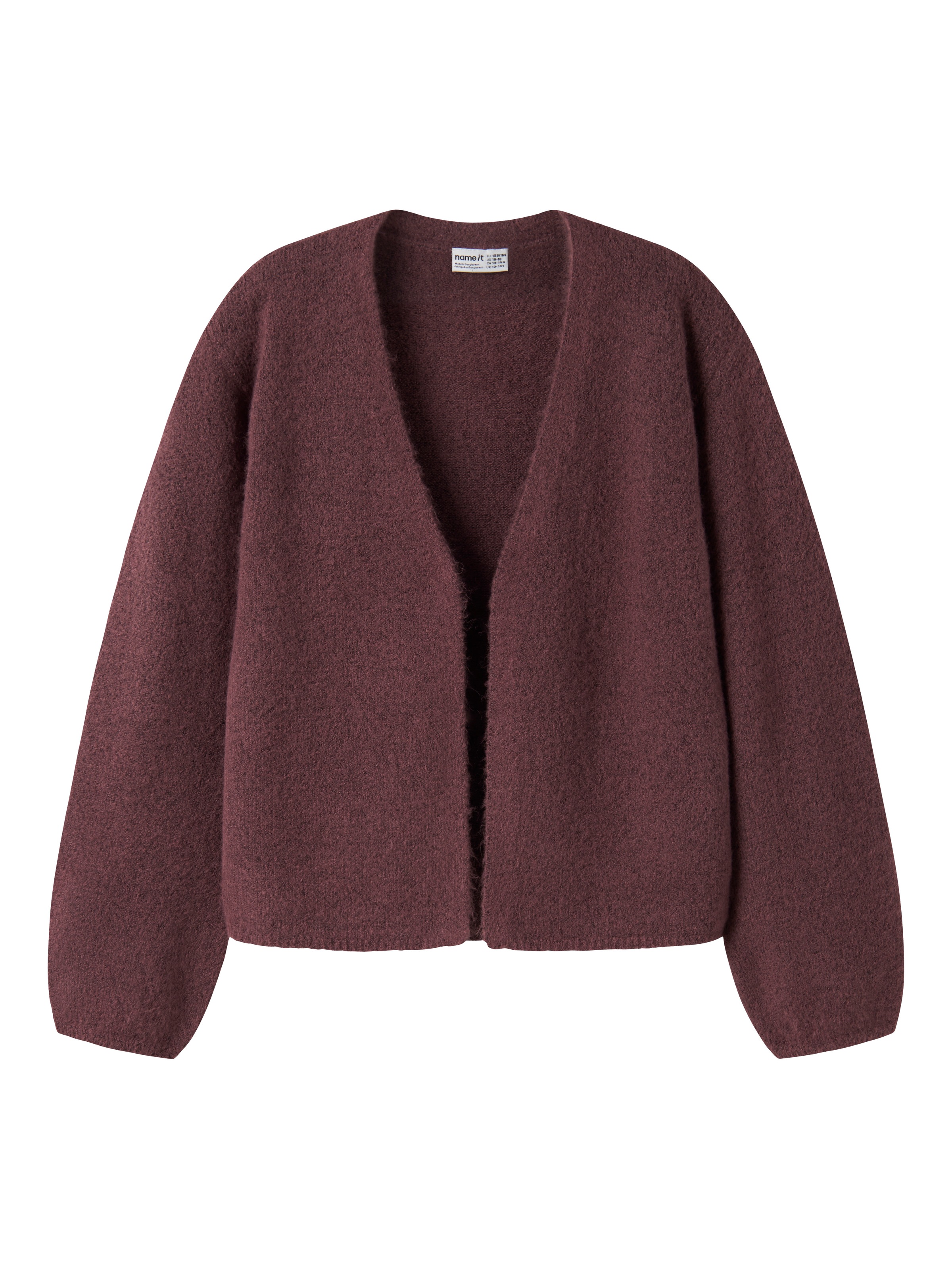 Name It Strickjacke »NKFOLINA LS KNIT CARD NOOS« Materialmix, regular fit