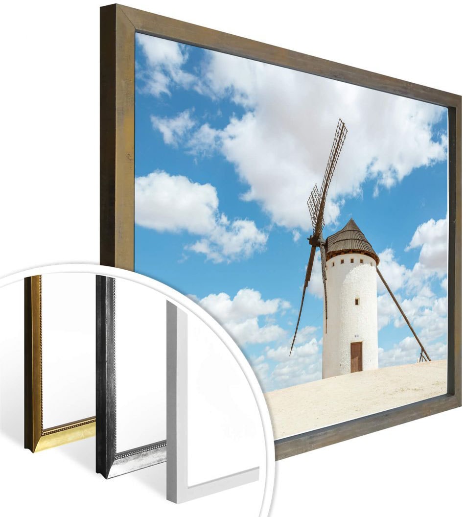 im Wandbild, Quijote (1 Poster Spanien«, Wandposter »Windmühlen Don Wall-Art St.), Shop OTTO Gebäude, Poster, Online Bild,