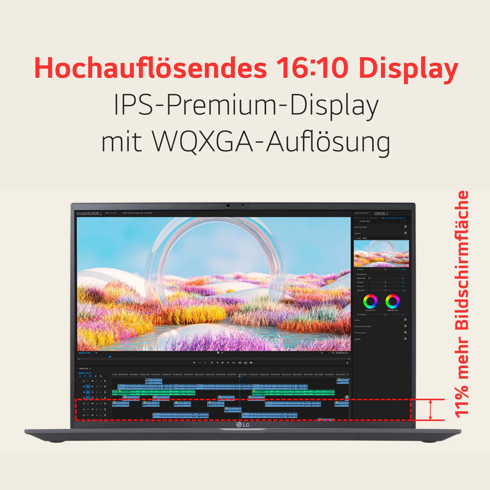 LG Business-Notebook »Gram 17" Ultralight Laptop, IPS-Display, 16 GB RAM, Windows 11 Home,«, 43,18 cm, / 17 Zoll, Intel, Core Ultra 7, ARC, 1000 GB SSD, 17Z90S-G.AA79G, 2024