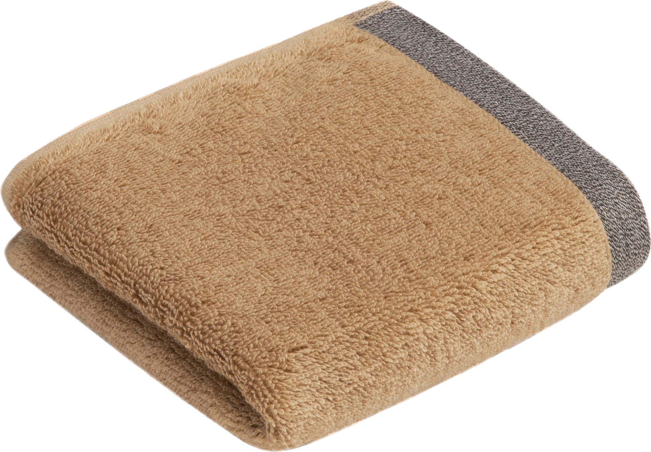 bugatti Gästehandtücher »Prato« Uni Farben, mit melierter Optik im Saum