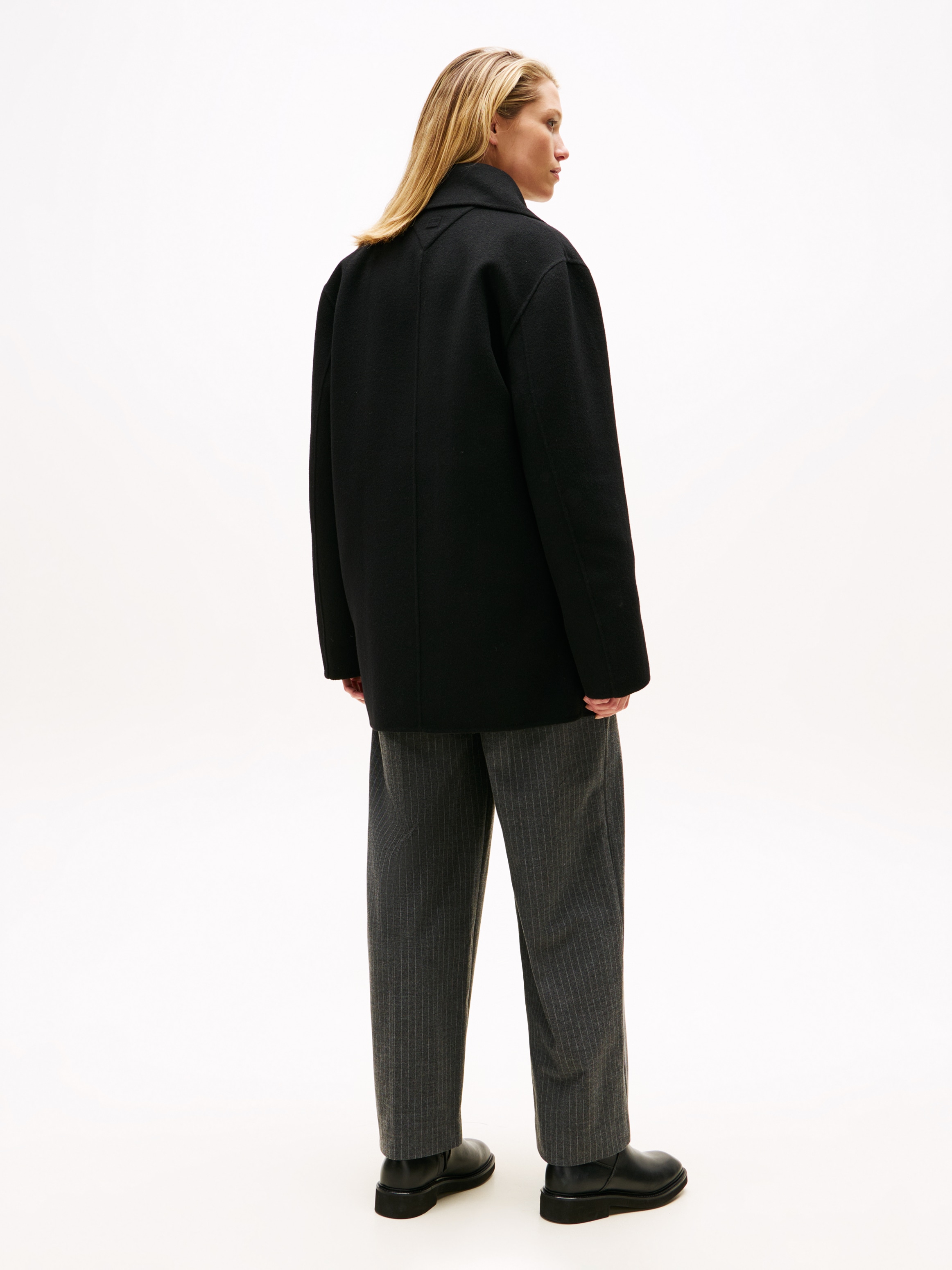 Tommy Hilfiger Kurzmantel »DF WOOL BLEND REG PEACOAT« mit Wolle