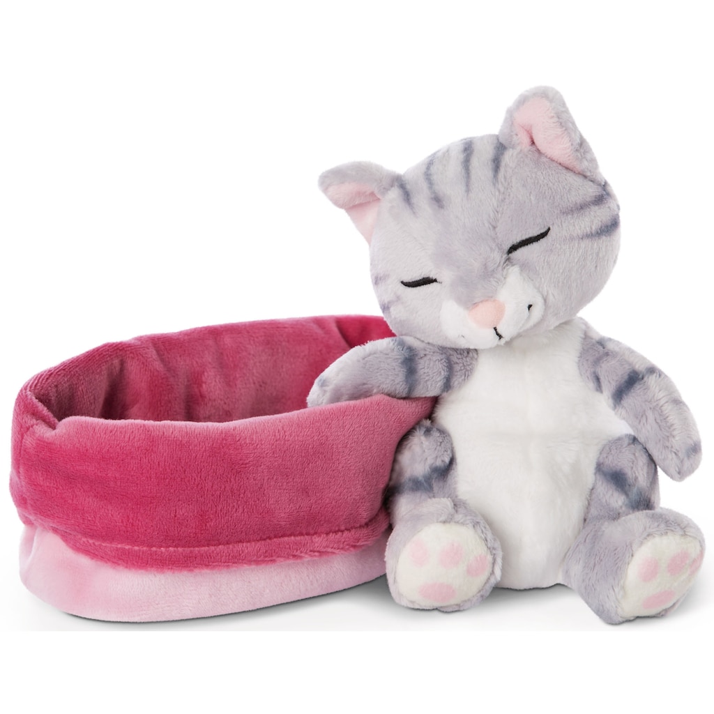 Nici Kuscheltier »Sleeping Kitties, Katze, 16 cm, grau«