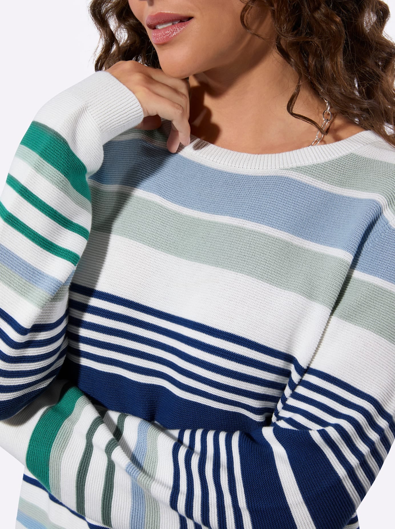 Casual Looks Rundhalspullover »Ringel-Pullover«