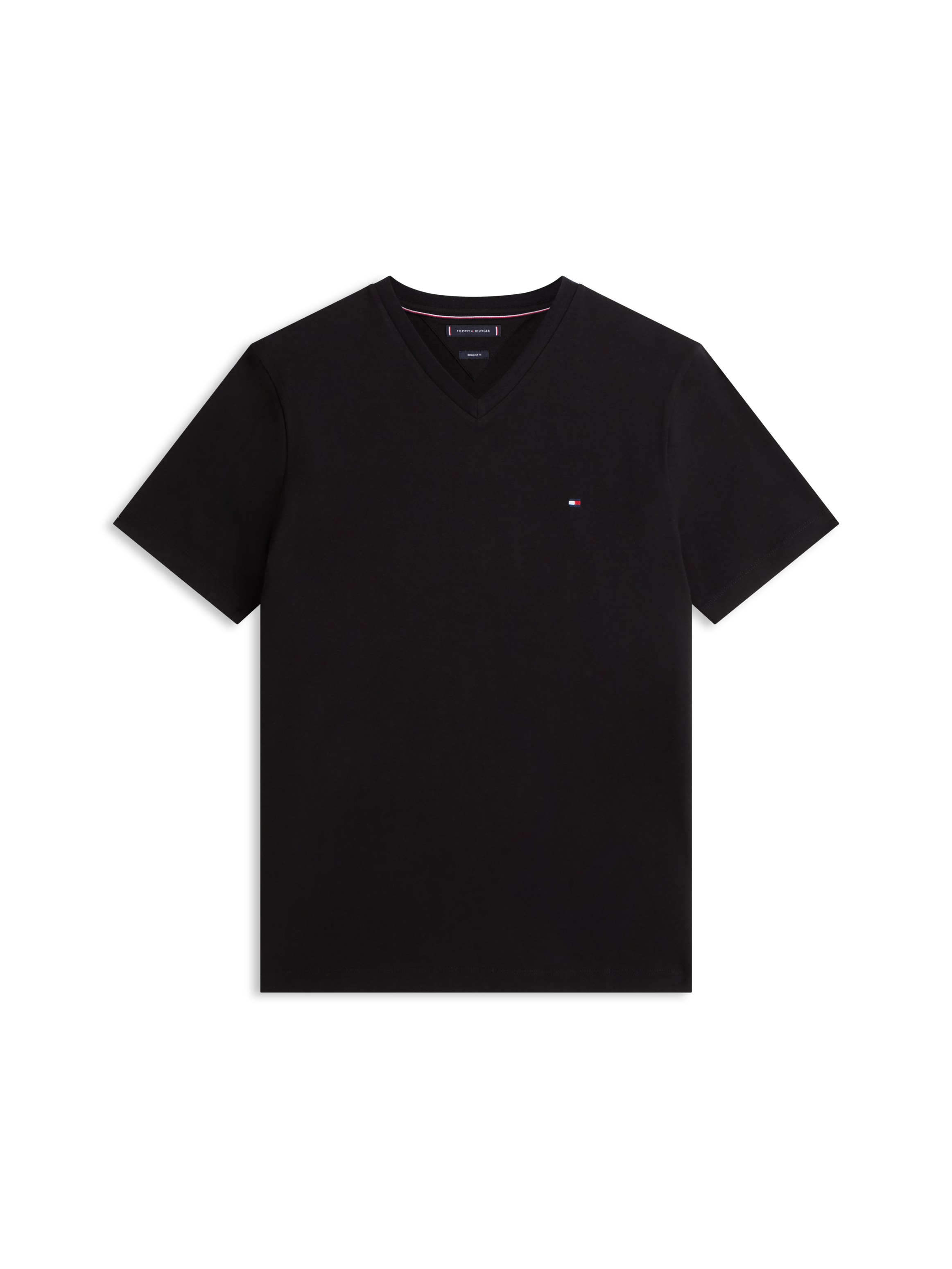 Tommy Hilfiger »ESSENTIAL V-NECK TEE mit V-Ausschnitt und Markenlabel« unifarben, casual, regular fit, Baumwolle, V-Ausschnitt