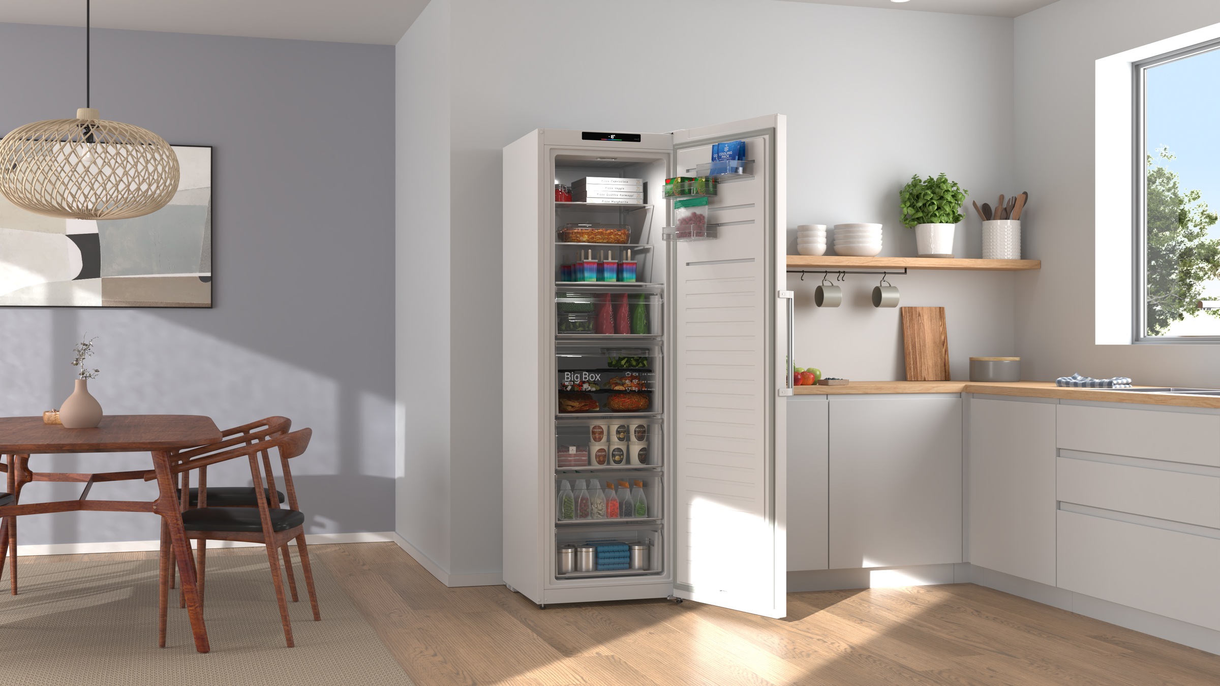BOSCH Gefrierschrank NoFrost Serie 4 »GSN36VWCG« 186,2 cm hoch 59,5 cm breit Großzügiges XXL-Volumen & bequemes Total No Frost gegen Vereisung