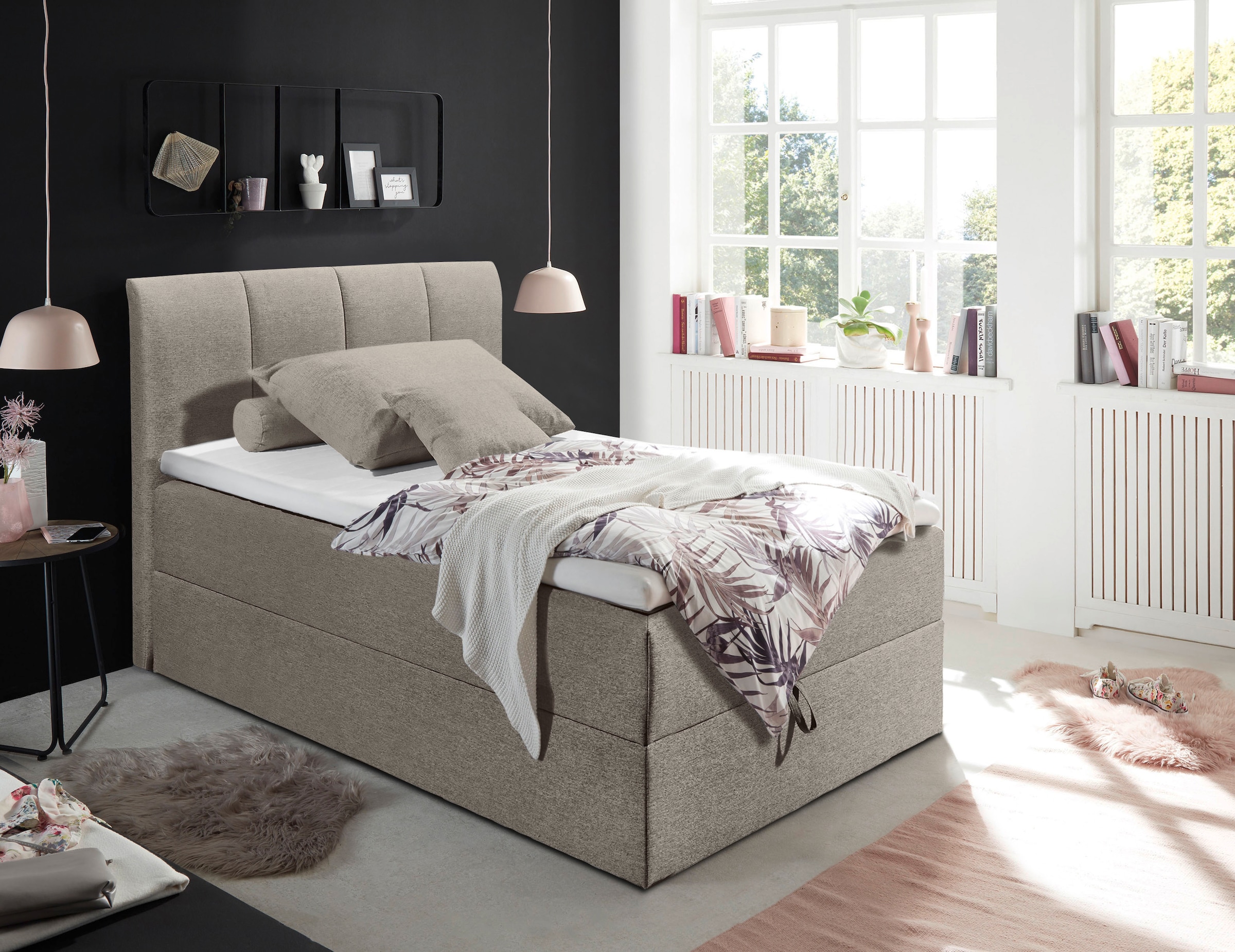 ED EXCITING DESIGN Boxbett »"Granada"  inkl. Bettkasten und Topper« erhältlich in den Größen 120x200cm & 180x200cm