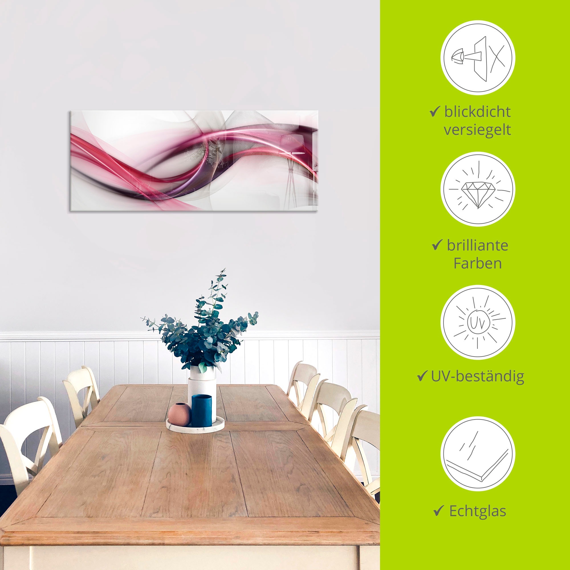 Artland Glasbild »Ideen« Muster 1 Stk. tlg.