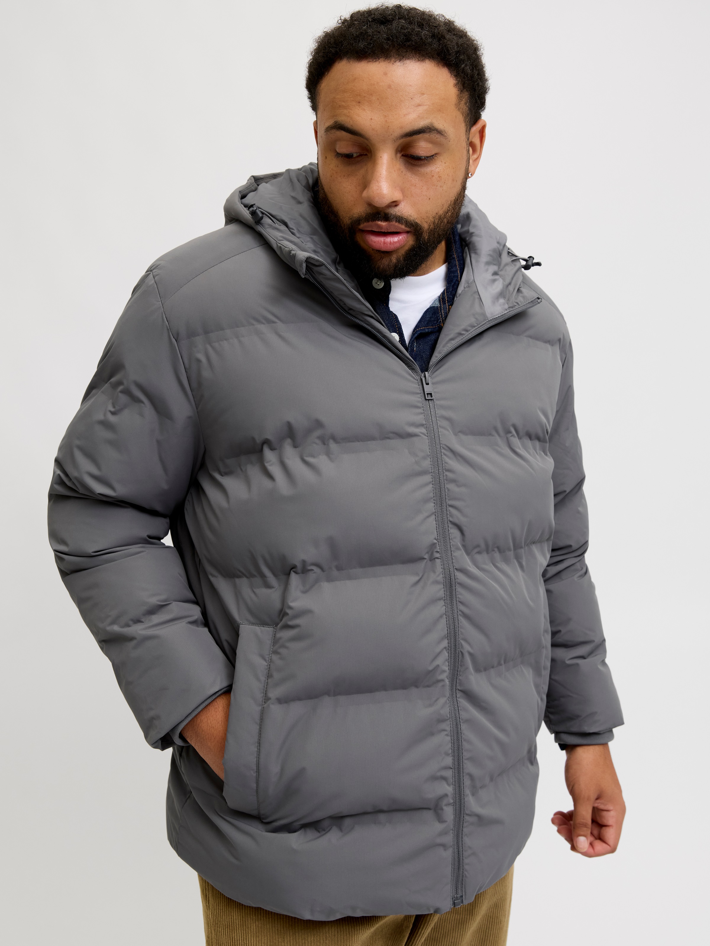 Jack & Jones PlusSize Steppjacke »JJESOHO PUFFER HOOD SN PLS« mit Kapuze
