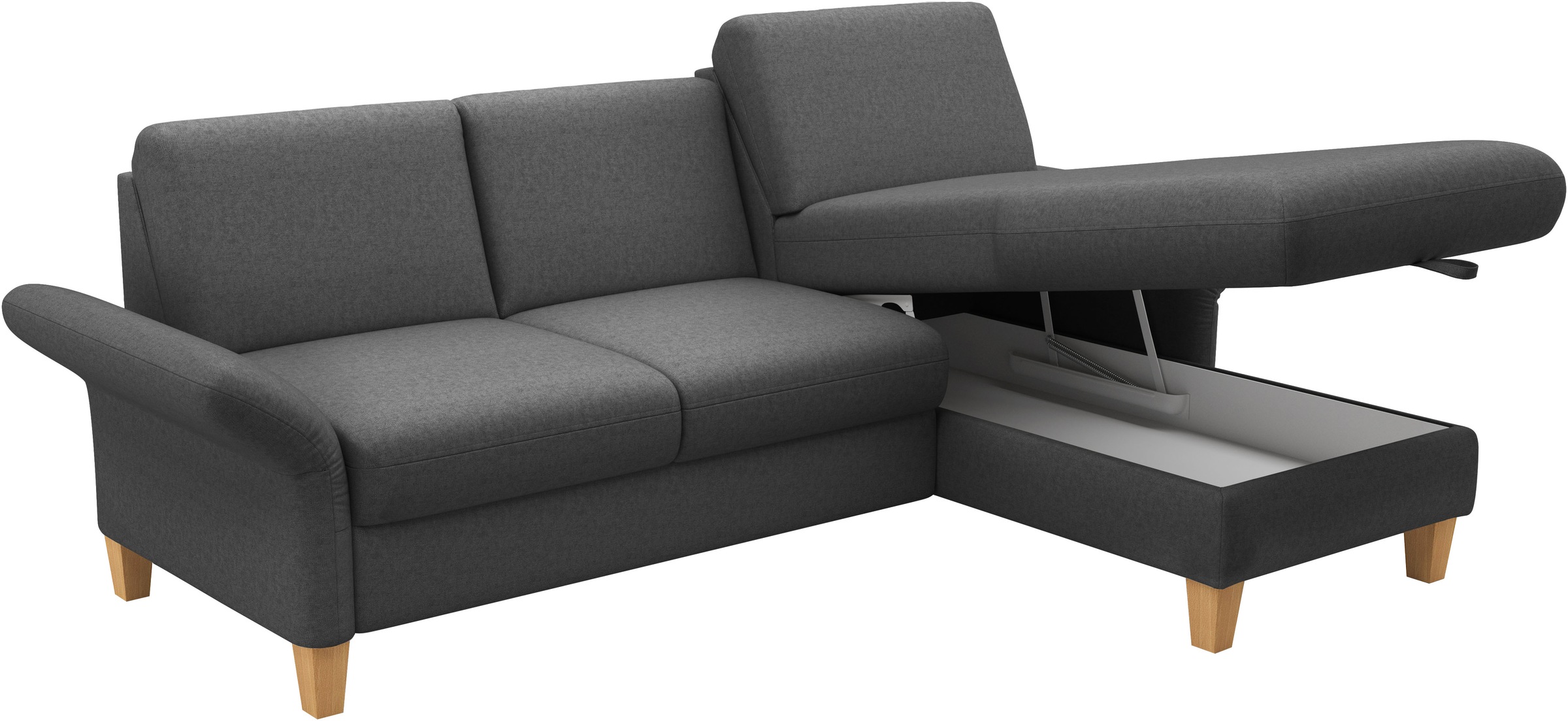Home affaire Ecksofa »Rochelle, L-Form«, wahlweise mit Armteilverstellung, Bettfunktion und Bettkasten