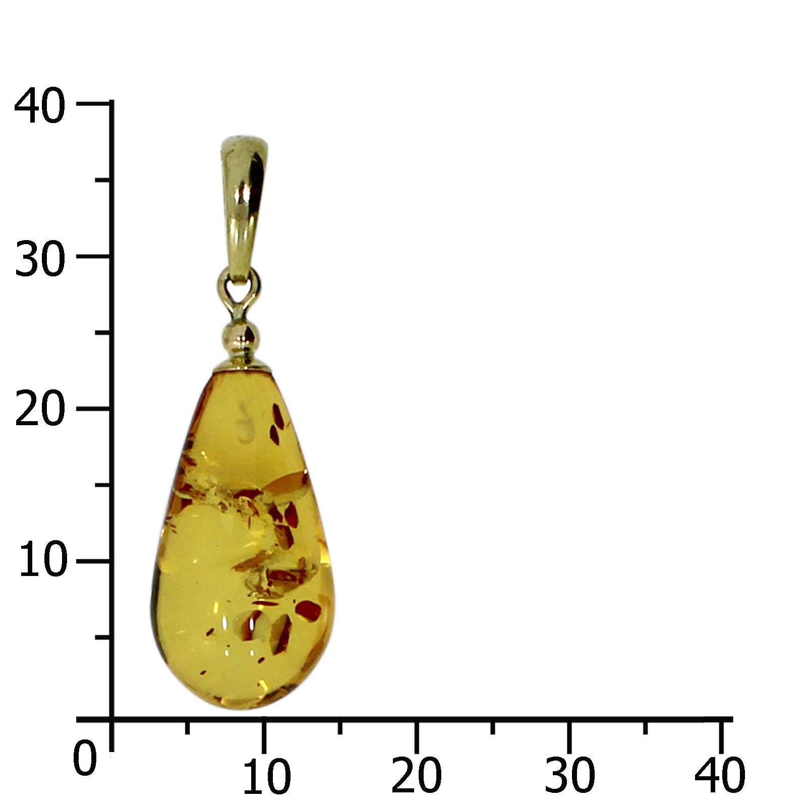OSTSEE-SCHMUCK Kettenanhänger »- Klassisch 22 mm - Gold 333/000 - Bernstein -,«