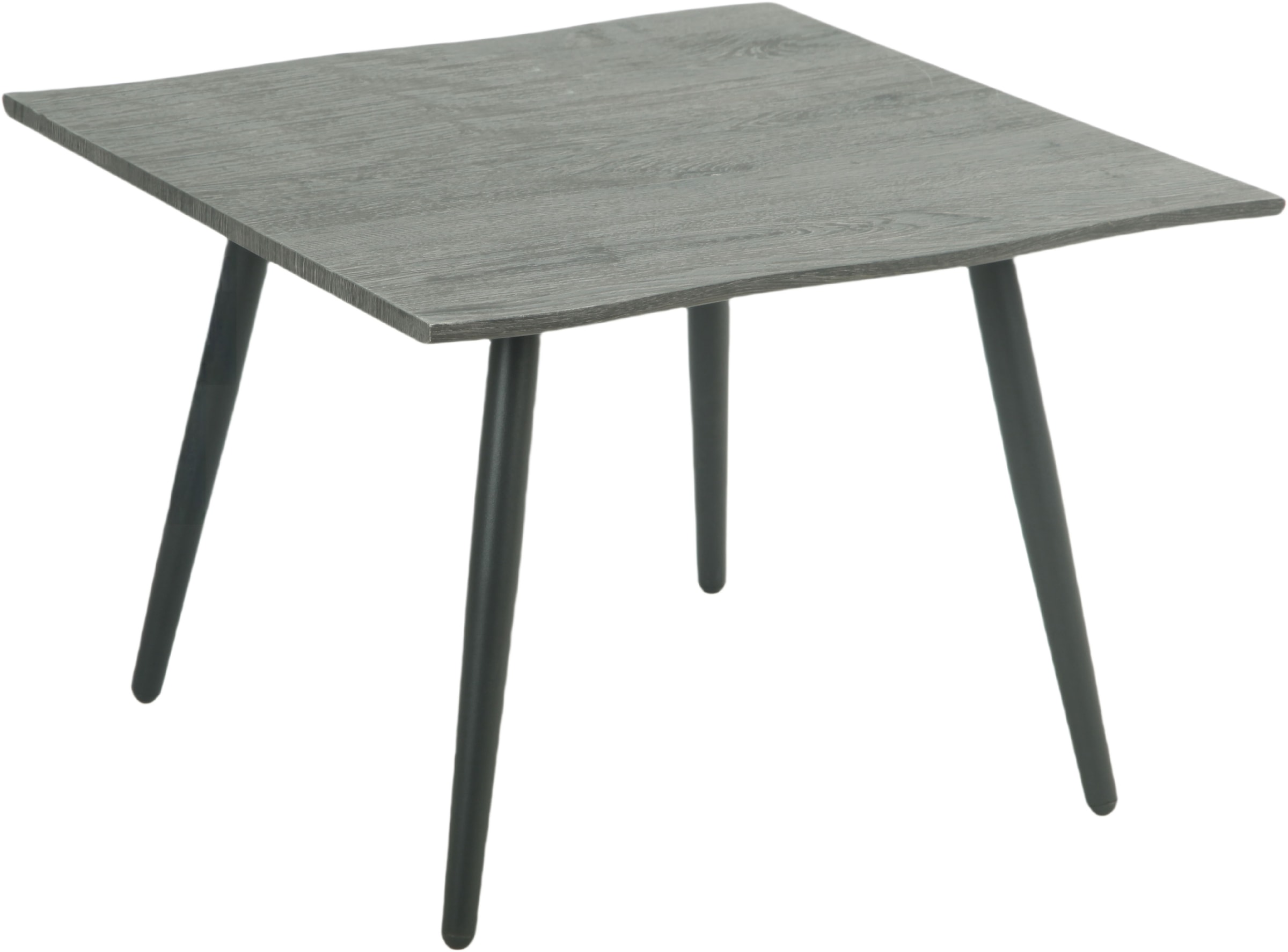 HELA Couchtisch »ZÜRICH«, Baumkantenoptik,Vierfuß,quadratisch,60 x 60 cm