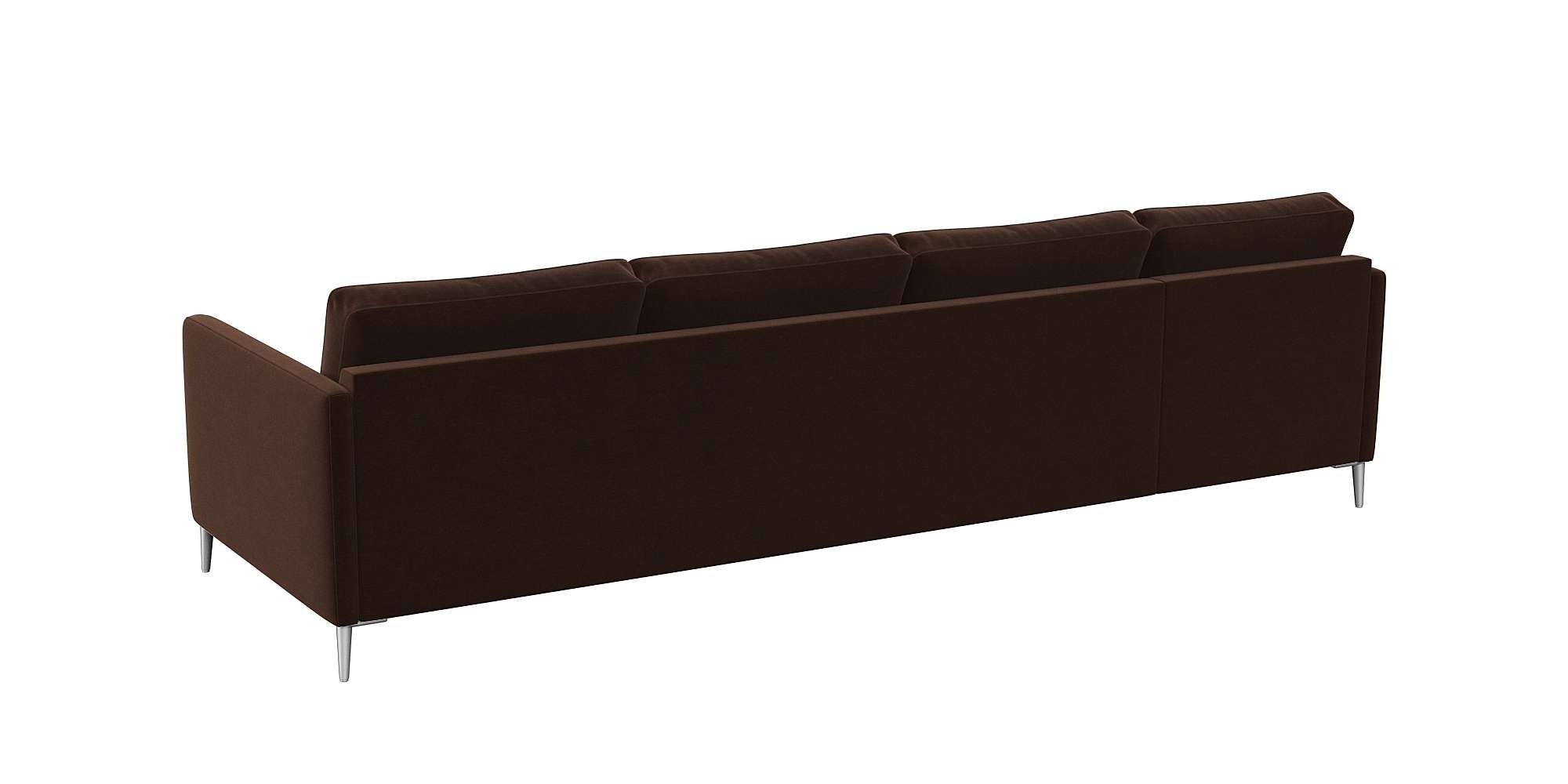 FLEXLUX Ecksofa »Fiore, super Sitzkomfort durch Kaltschaum im Sitz, L-Form«, schmale Armlehnen, Füße Alu