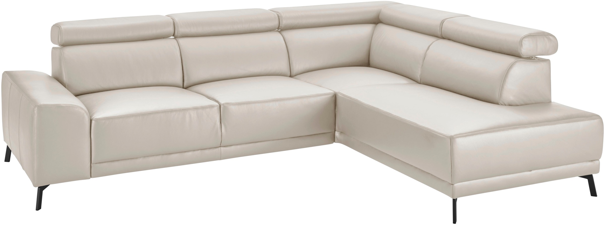 3C Candy Ecksofa »Greve modern und bequem, inkl. manueller Kopfteilverstellung, L-Form« wahlweise mit motorischem Sitzvorzug