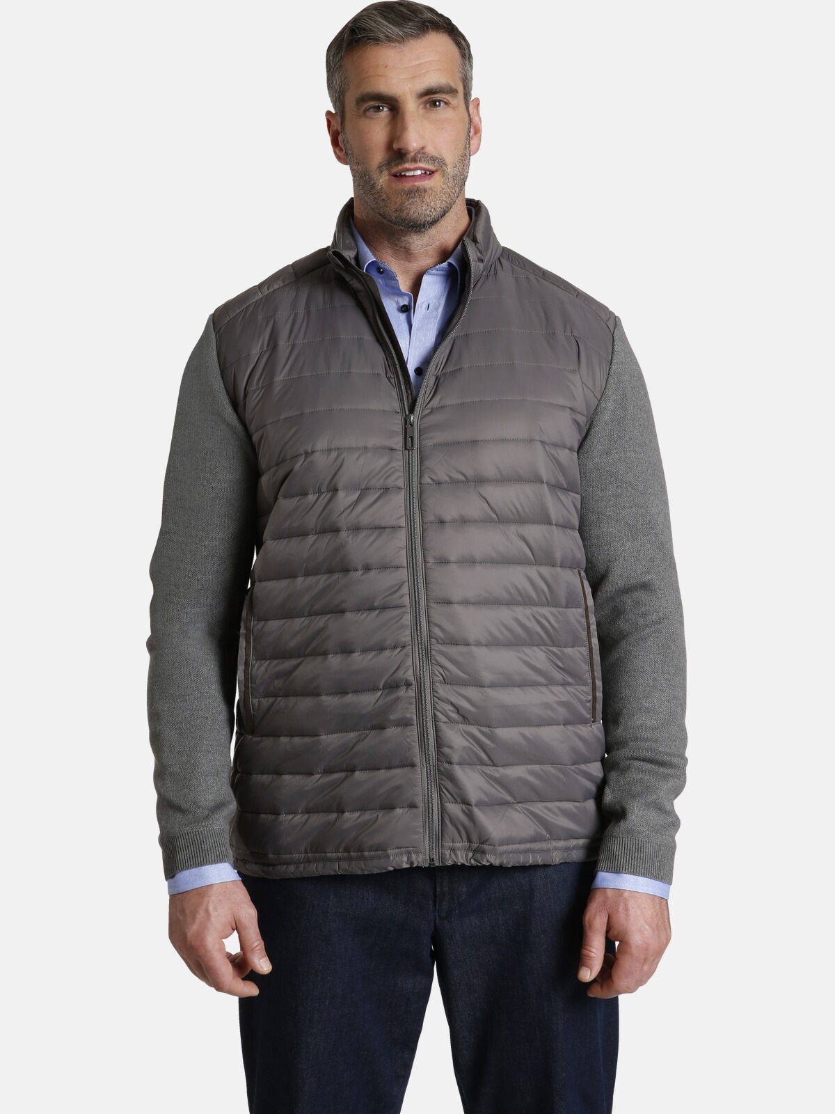 Charles Colby Steppjacke »EARL DAGONET«, in modernem Material-Mix