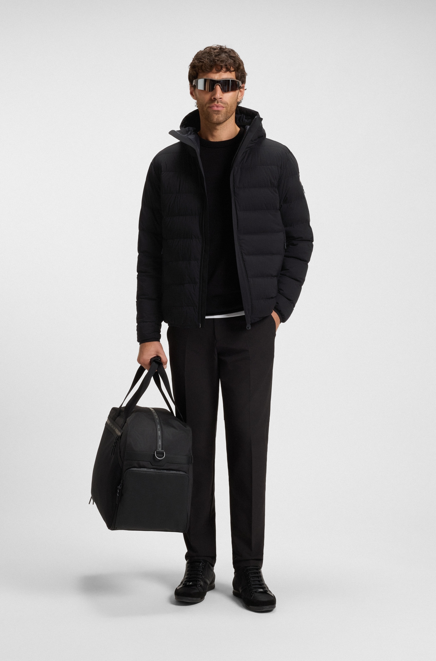 BOSS GREEN Steppjacke »OW Riplite JT HD« mit Kapuze abenehmbare Kapuze wasserabweisend regular fit, 4-Wege Stretch