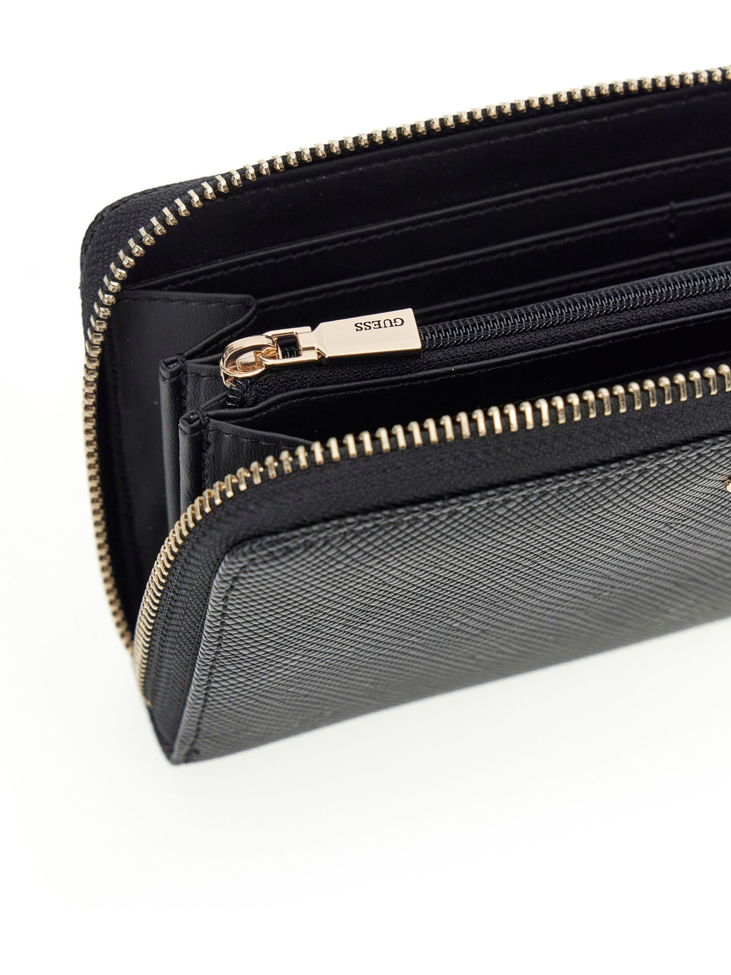 Guess Geldbörse »LAUREL II SLG LARGE ZIP AROUND« Damen Portemonnaie, Geldbeutel mit Reißverschluss-Rückfach