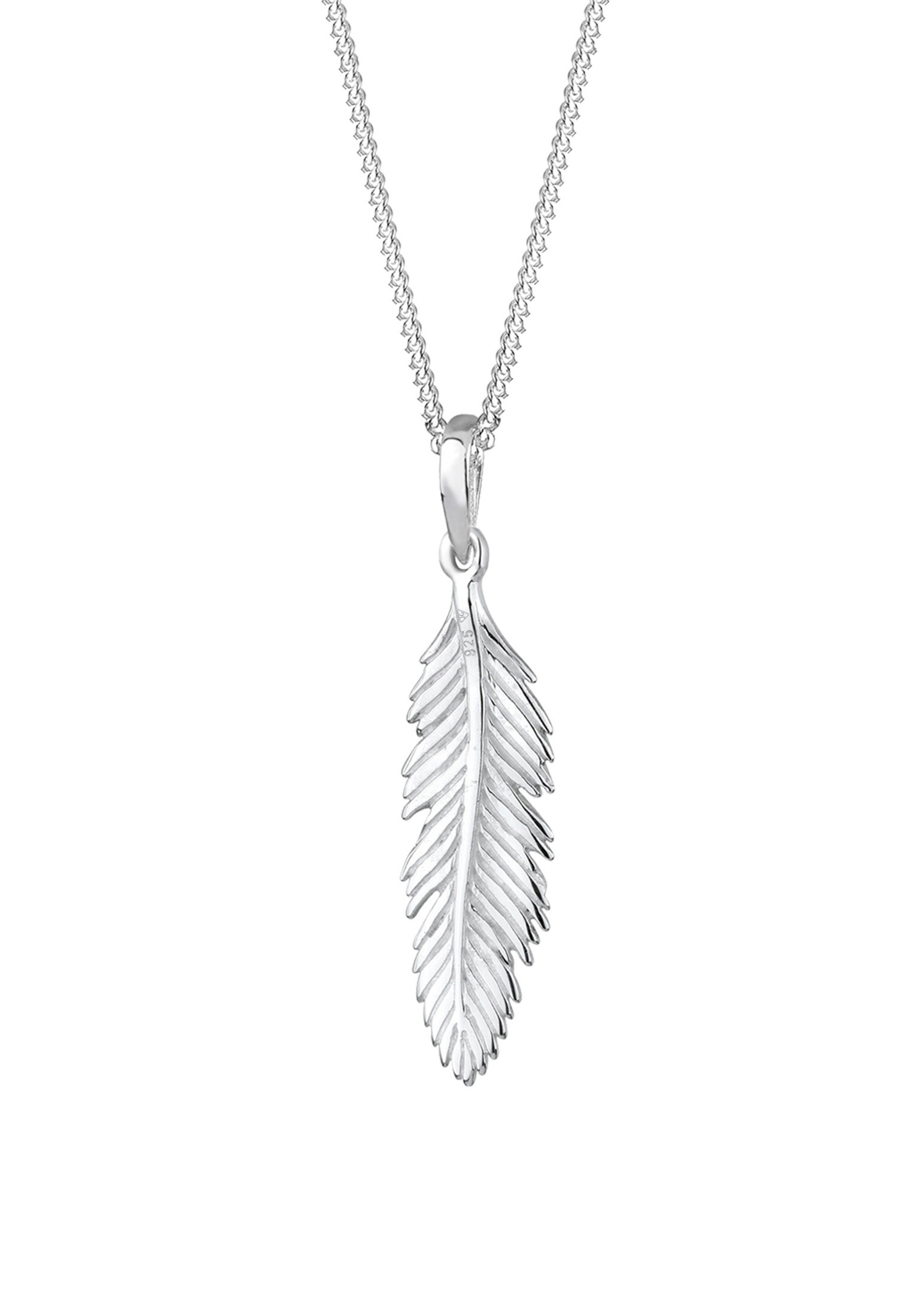 Elli Kette mit Anhänger »Halskette mit Feder Anhänger aus 925 Sterling Silber«
