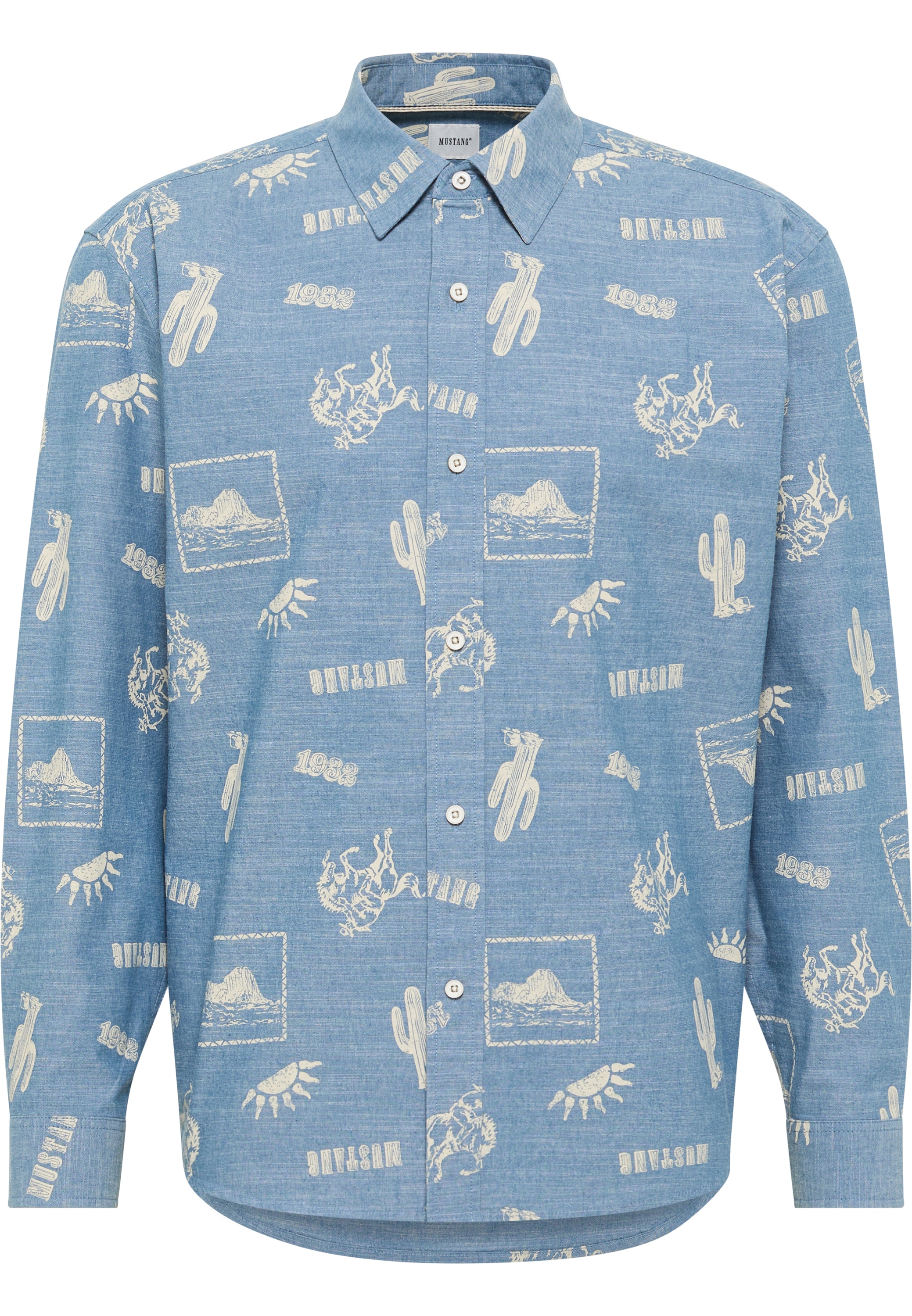 MUSTANG Langarmhemd »Herren Style Elmore«