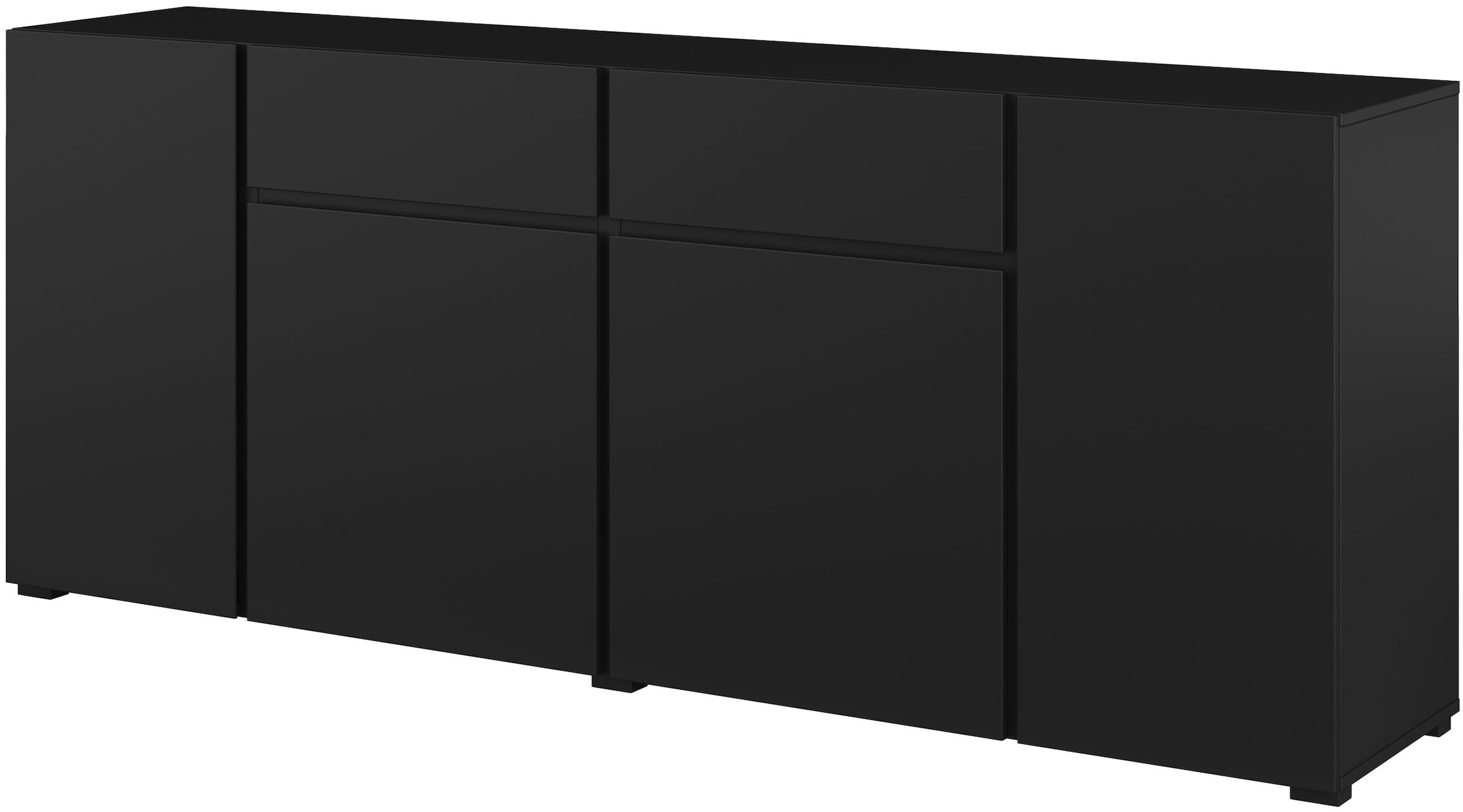 INOSIGN Kombikommode »Metric,Breite 195 cm, grifflose Kommode 4 Türen/2 Schubkästen«, Schubladenschrank mit viel Stauraum, Einlegeböden verstellbar