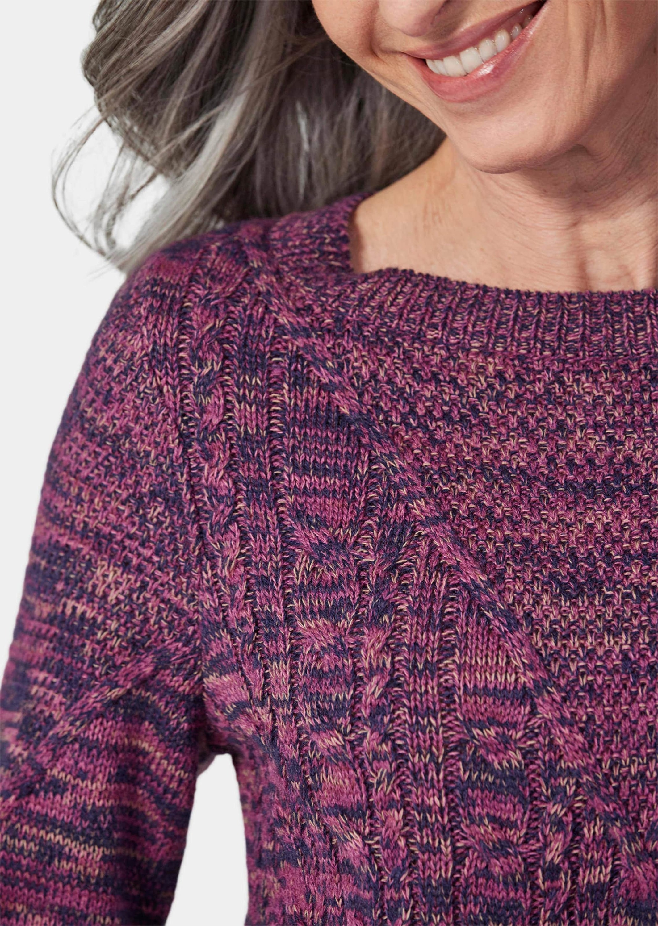 GOLDNER Rundhalspullover »Strickpullover mit Zopfstrick«