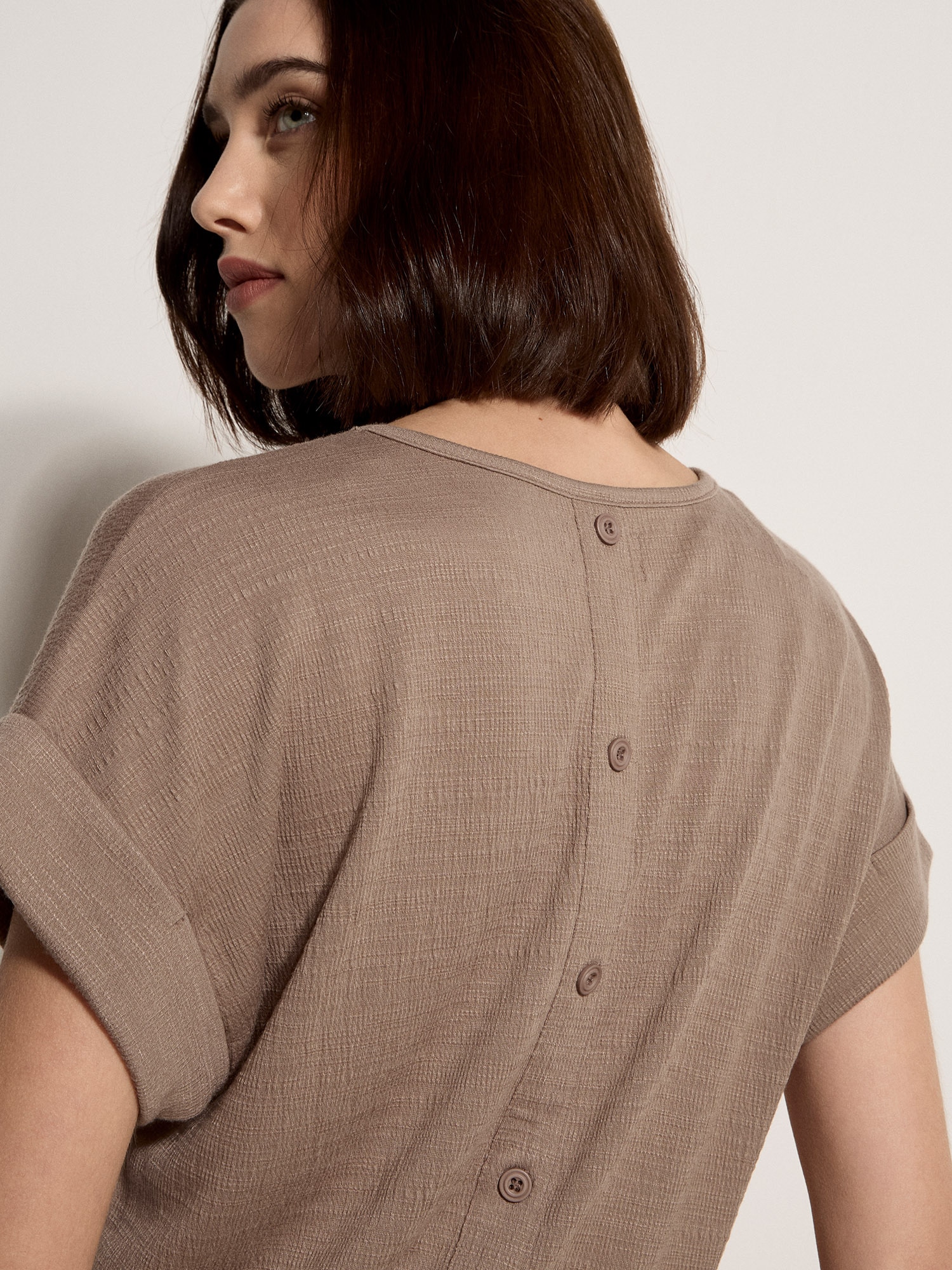 Apricot Shirttop »Top« mit Knöpfen am Rücken