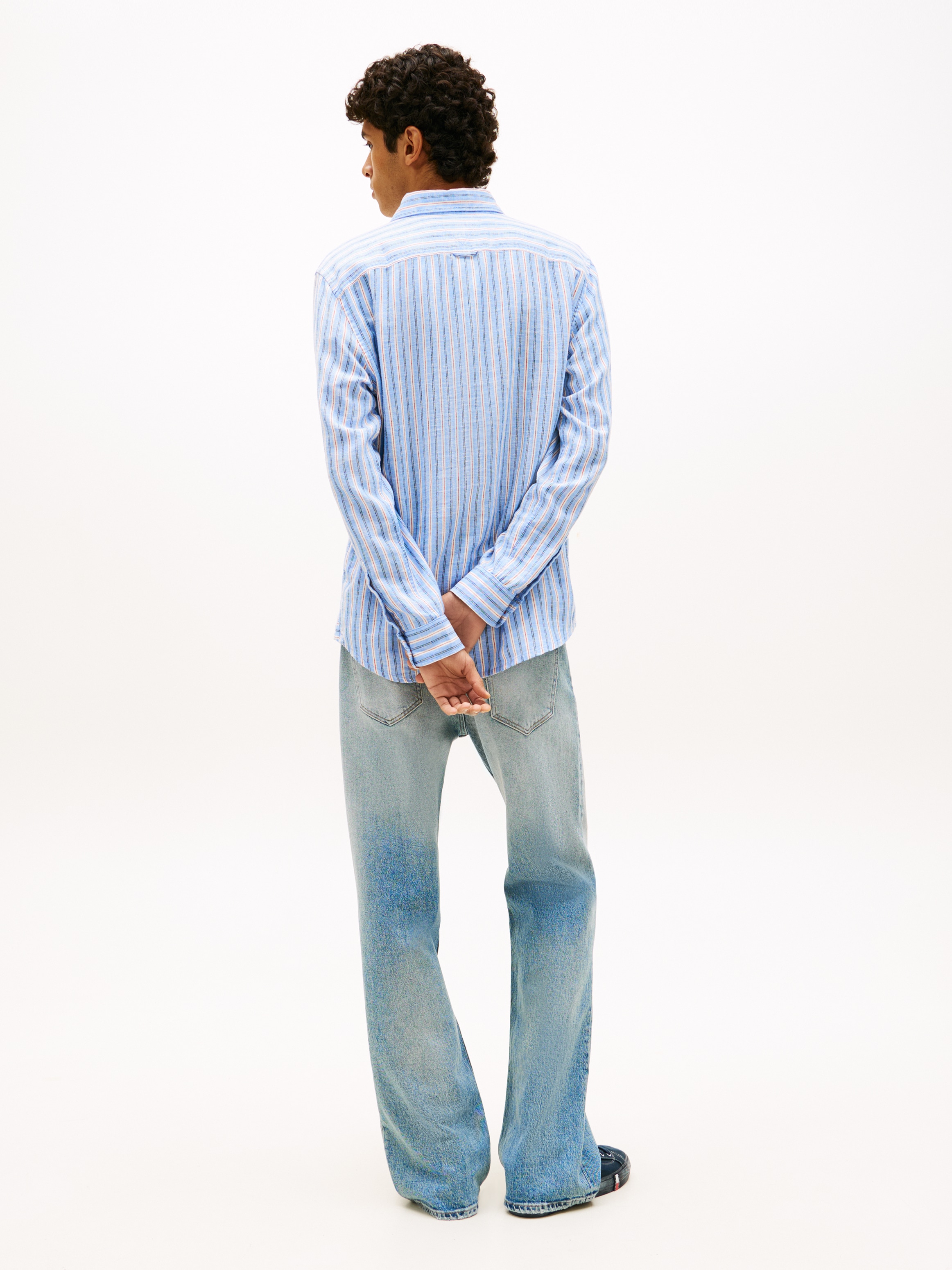 Tommy Jeans Langarmhemd »REGULAR LINEN MIX STRIPES« Regular fit mit Streifenmuster