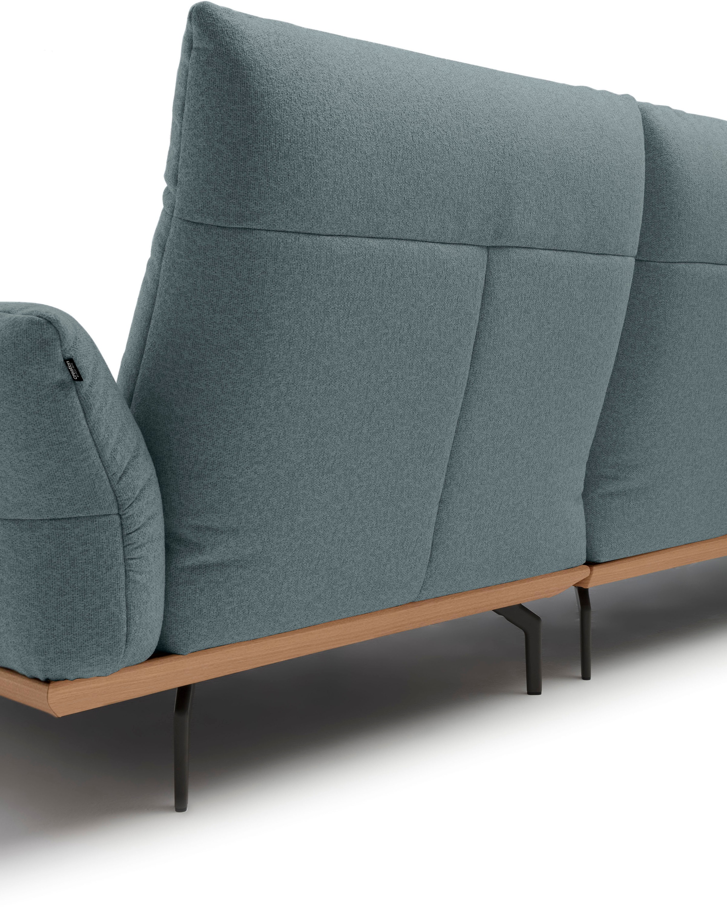Creation BY ROLF BENZ Ecksofa »CR.460«, Sockel in Eiche, Alugussfüße in umbragrau, Breite 298 cm