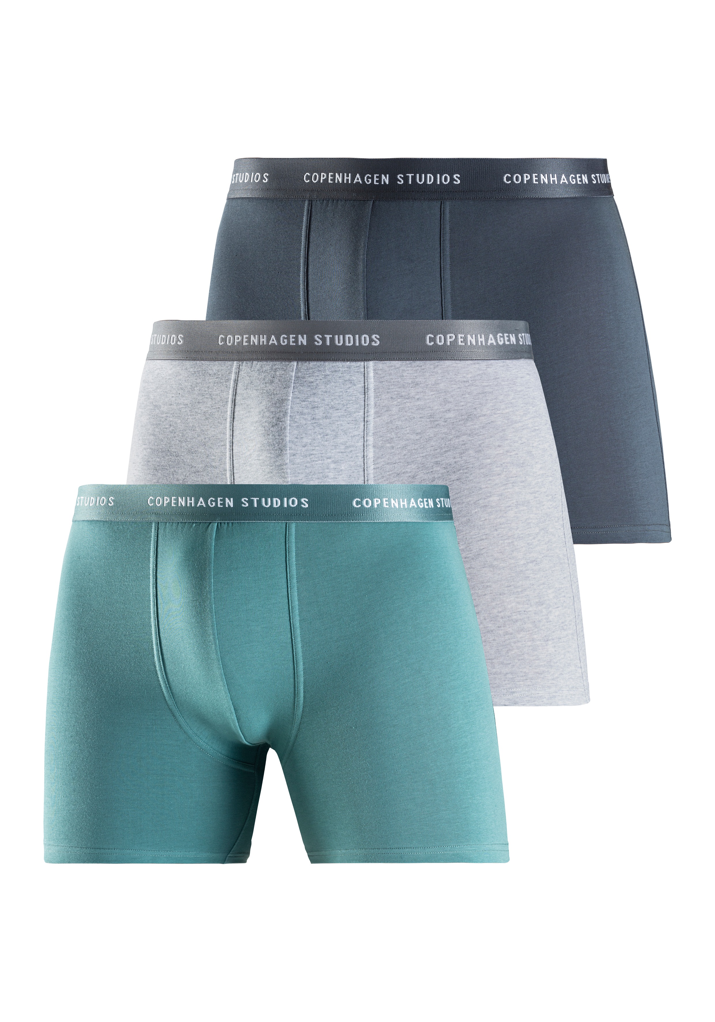 Copenhagen Studios Herren Langer Boxer »Boxershorts für Herren« Packung in grün, Größe M