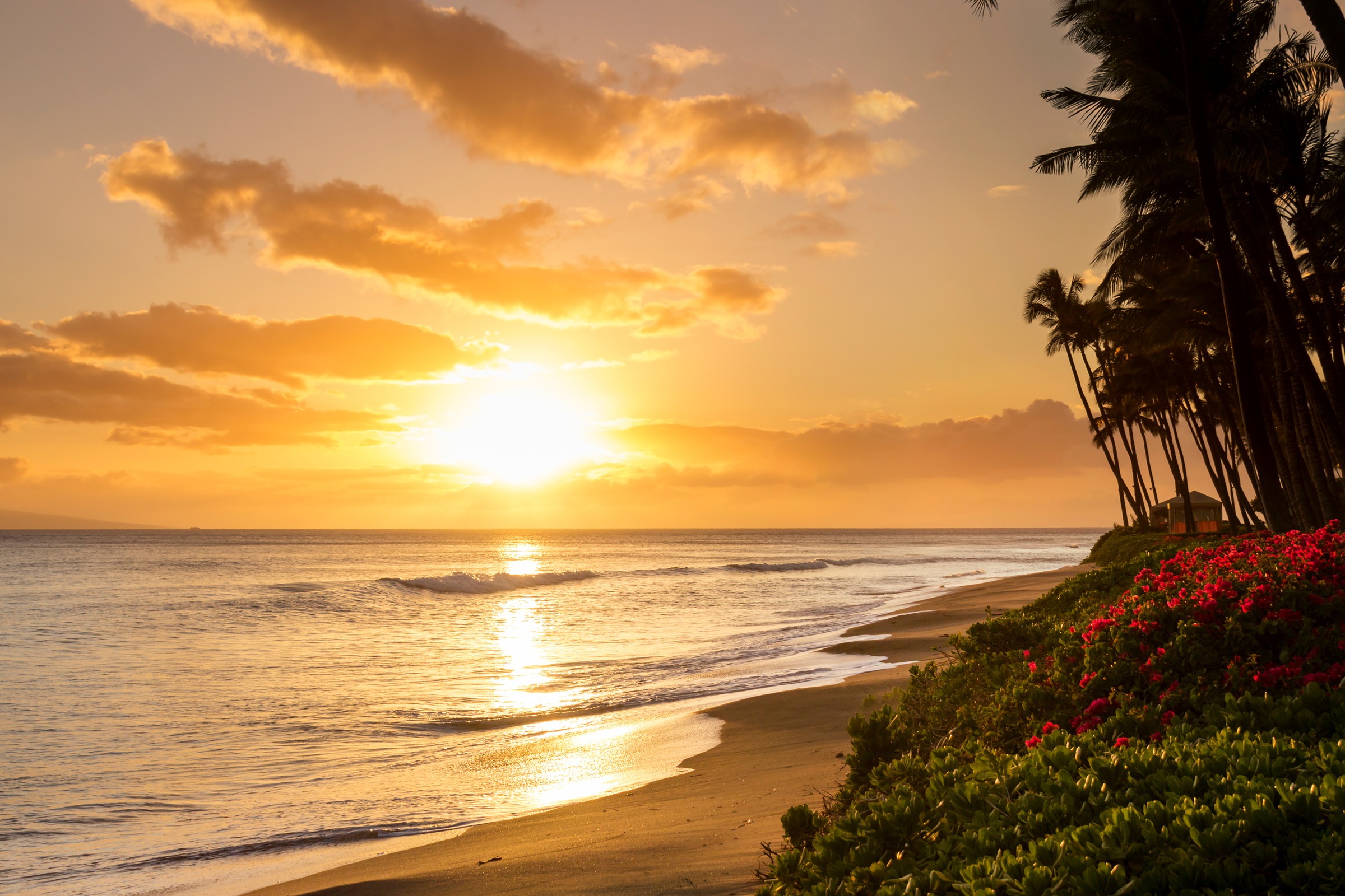 Papermoon Fototapete »Tropical Sunset Kaanapali Beach«