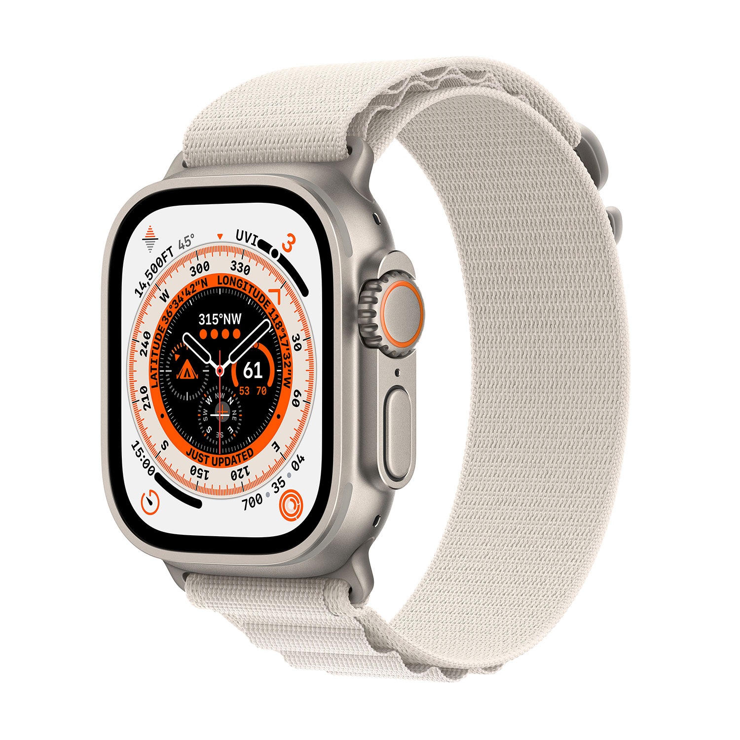 Apple Smartwatch »Ultra, GPS + Cellular, Titan, 49 mm mit Alpinarmband, M«, (Watch OS) kaufen