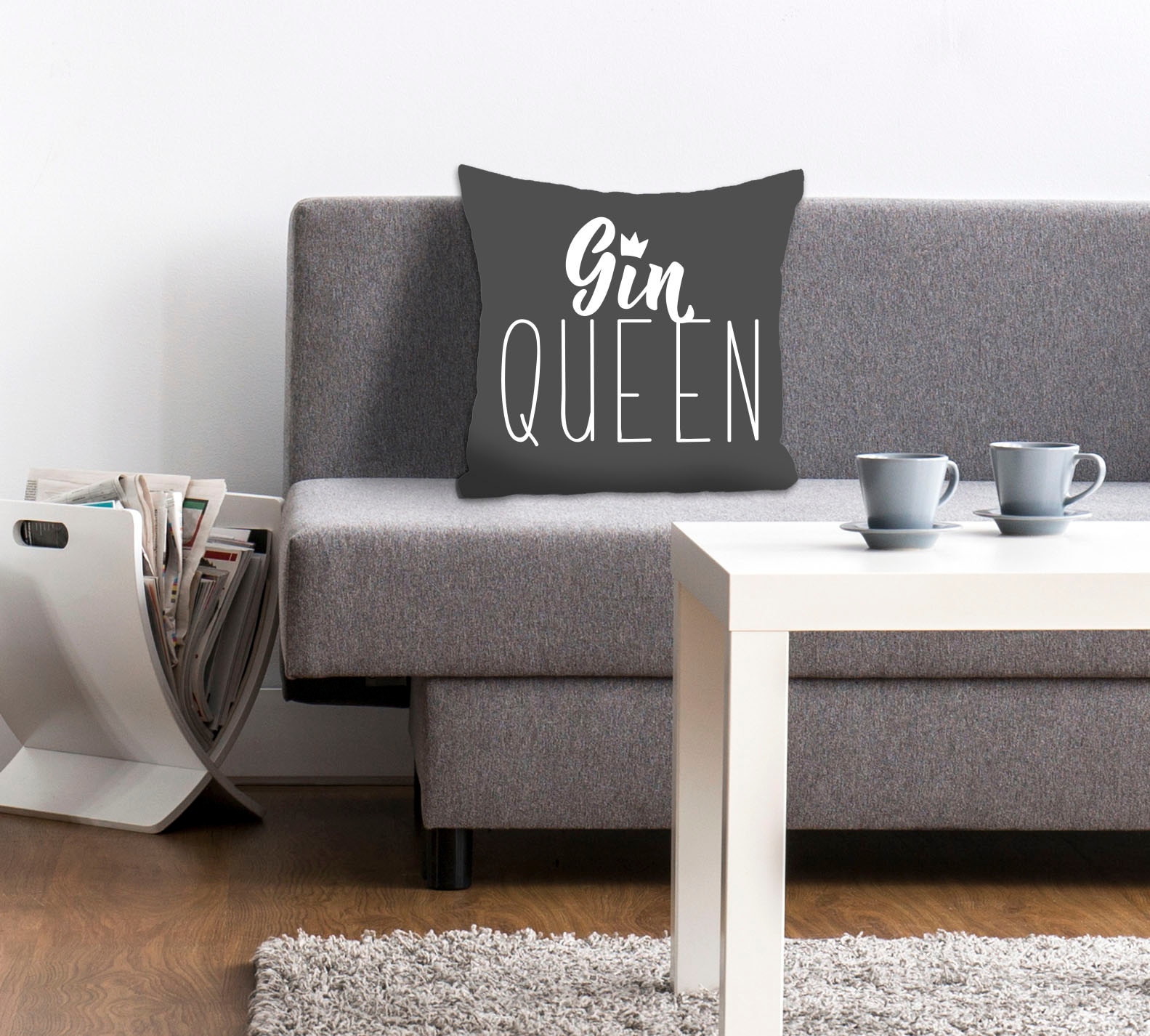 queence Dekokissen »GIN QUEEN«, mit einem Schriftzug