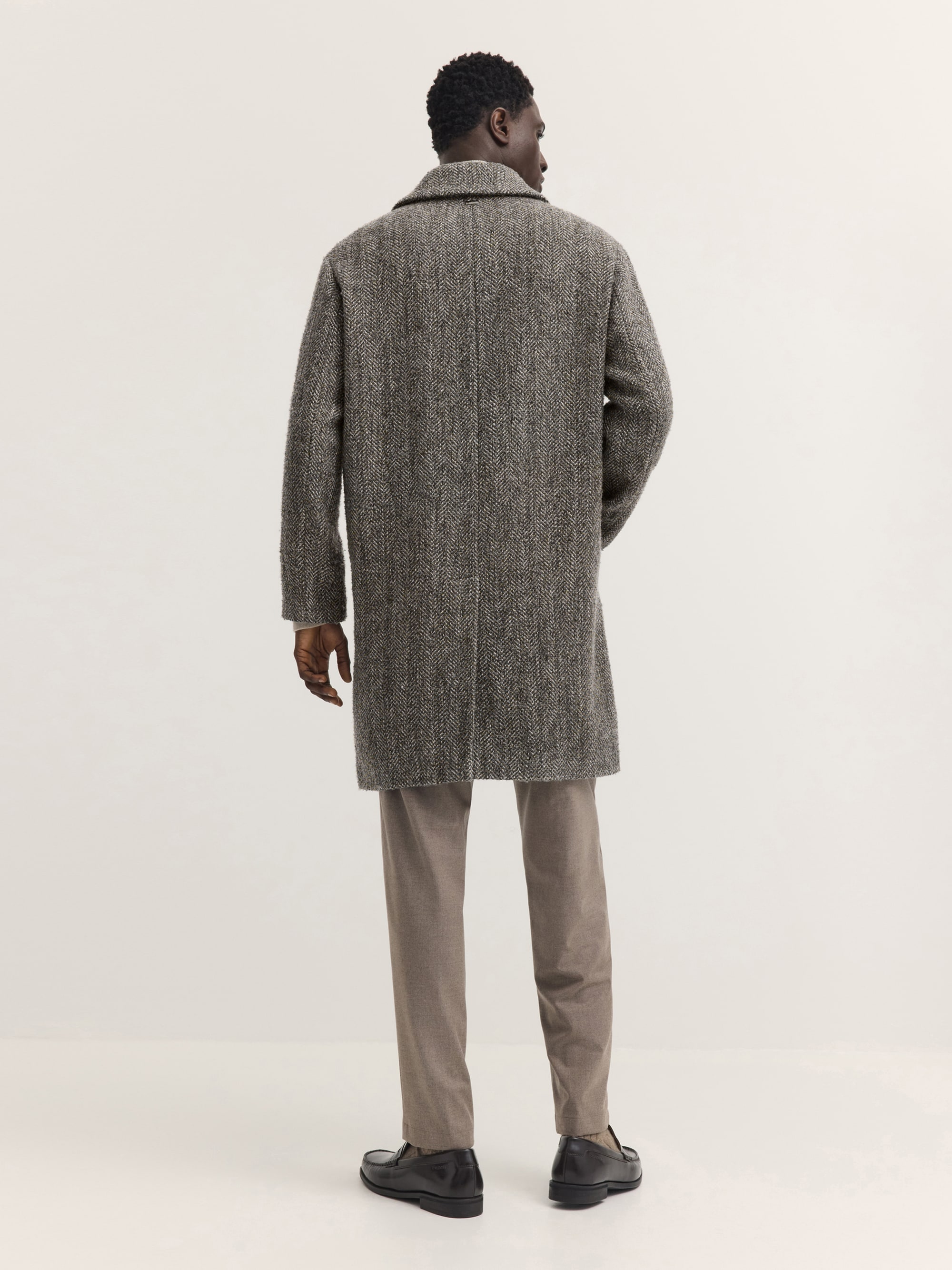 bugatti Kurzmantel »Modern Fit« Modern Fit Wollmix Fischgrät Umlegekragen